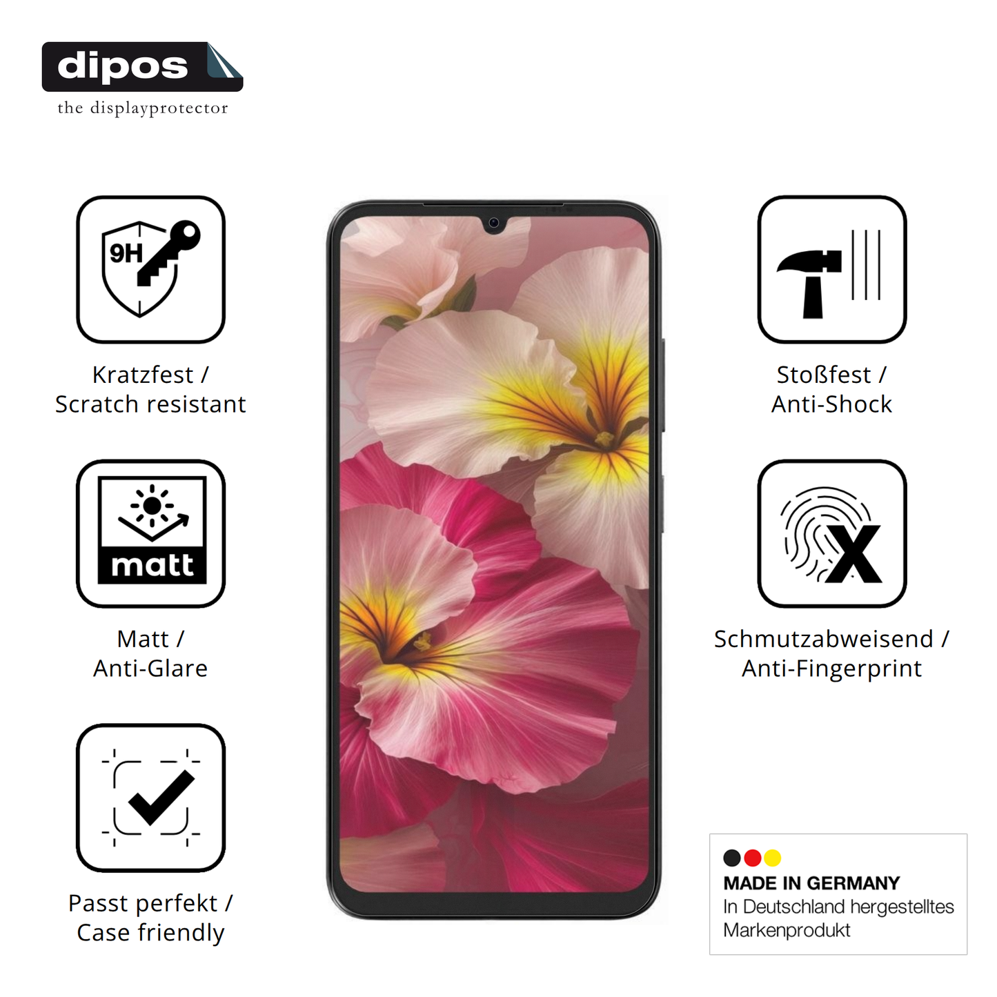 Displayschutz hergestellt in Deutschland, höchste Qualität made in Germany