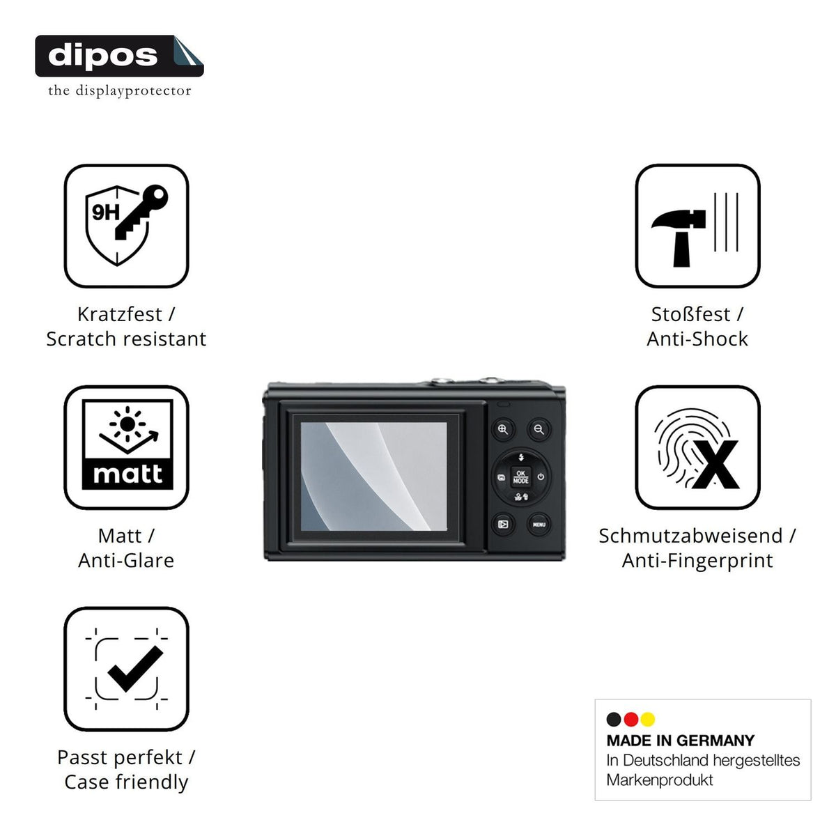 Displayschutz hergestellt in Deutschland, höchste Qualität made in Germany
