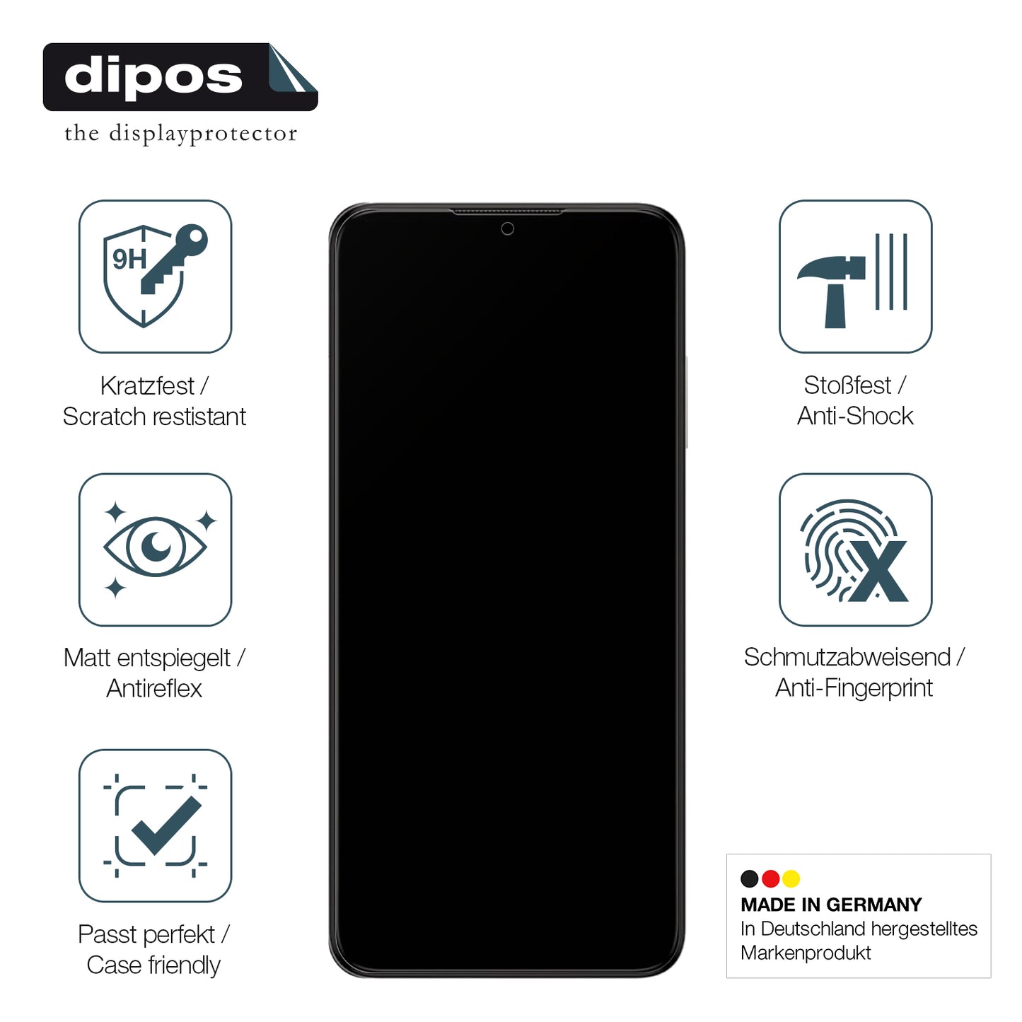 Displayschutz hergestellt in Deutschland, höchste Qualität made in Germany