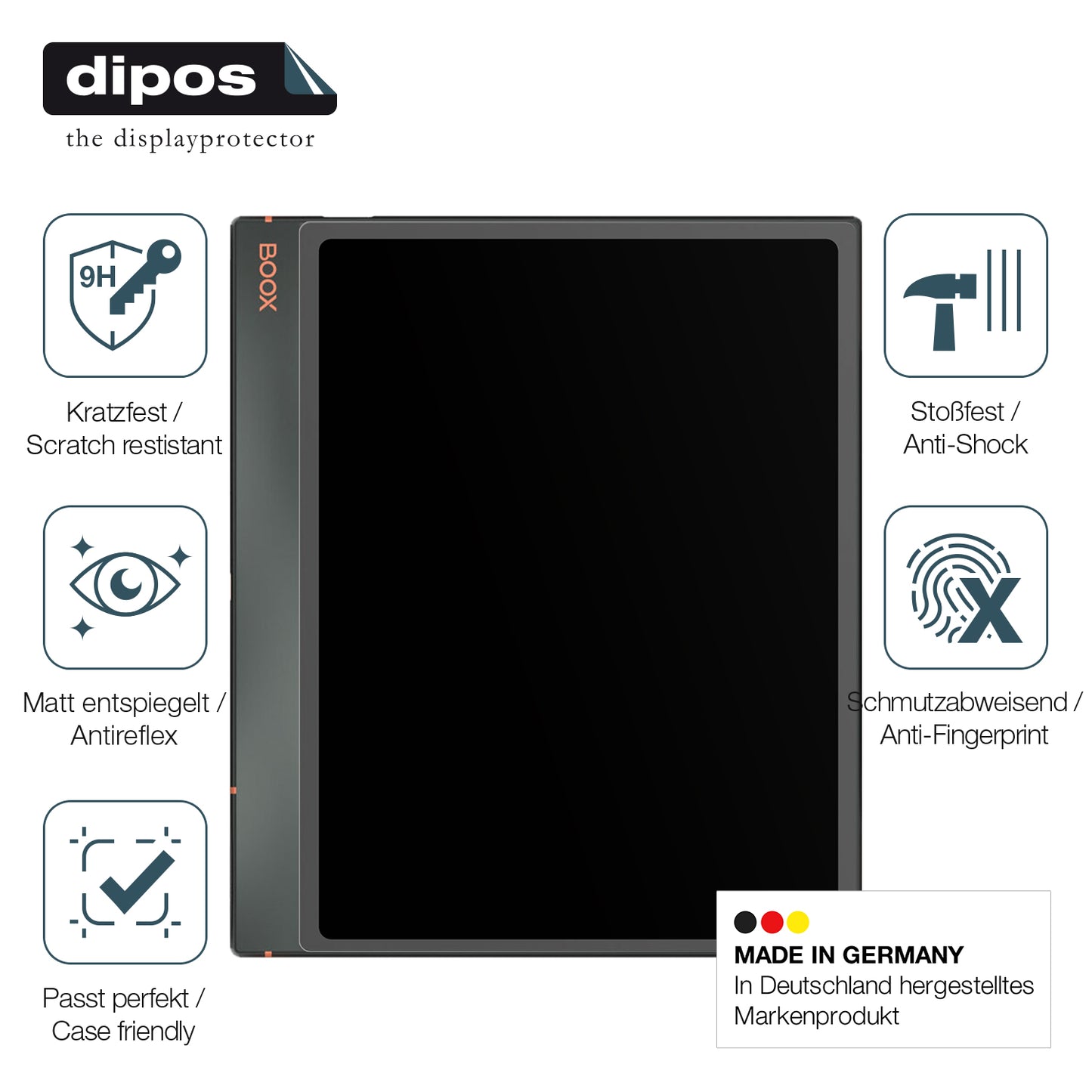 Displayschutz hergestellt in Deutschland, höchste Qualität made in Germany