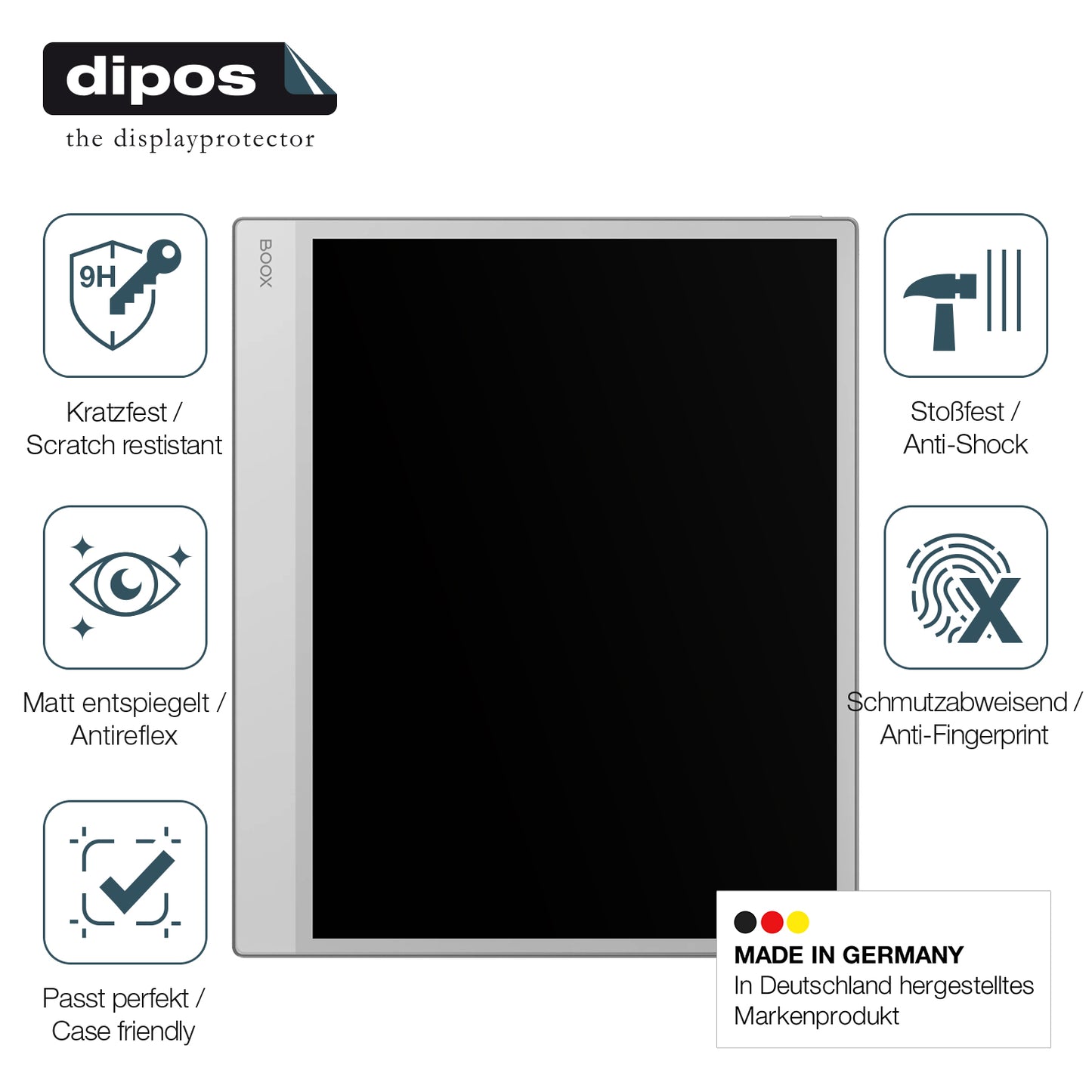 Displayschutz hergestellt in Deutschland, höchste Qualität made in Germany