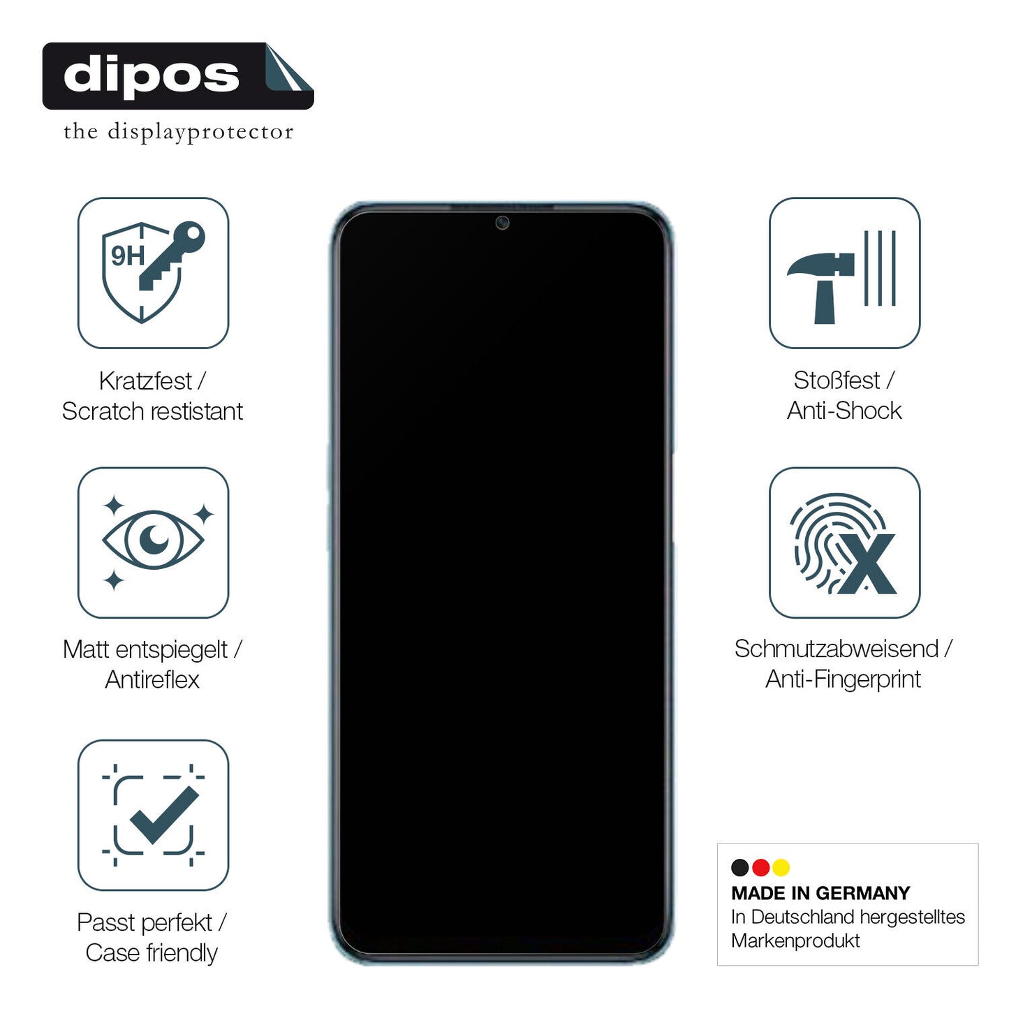 Displayschutz hergestellt in Deutschland, höchste Qualität made in Germany