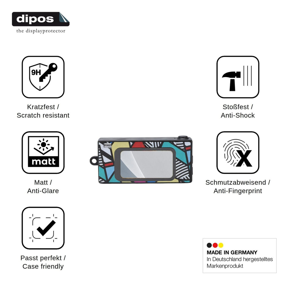 2x Screen Protector for Ouitble Minidigitalkamera 2K matte Flexible Glass 9H dipos