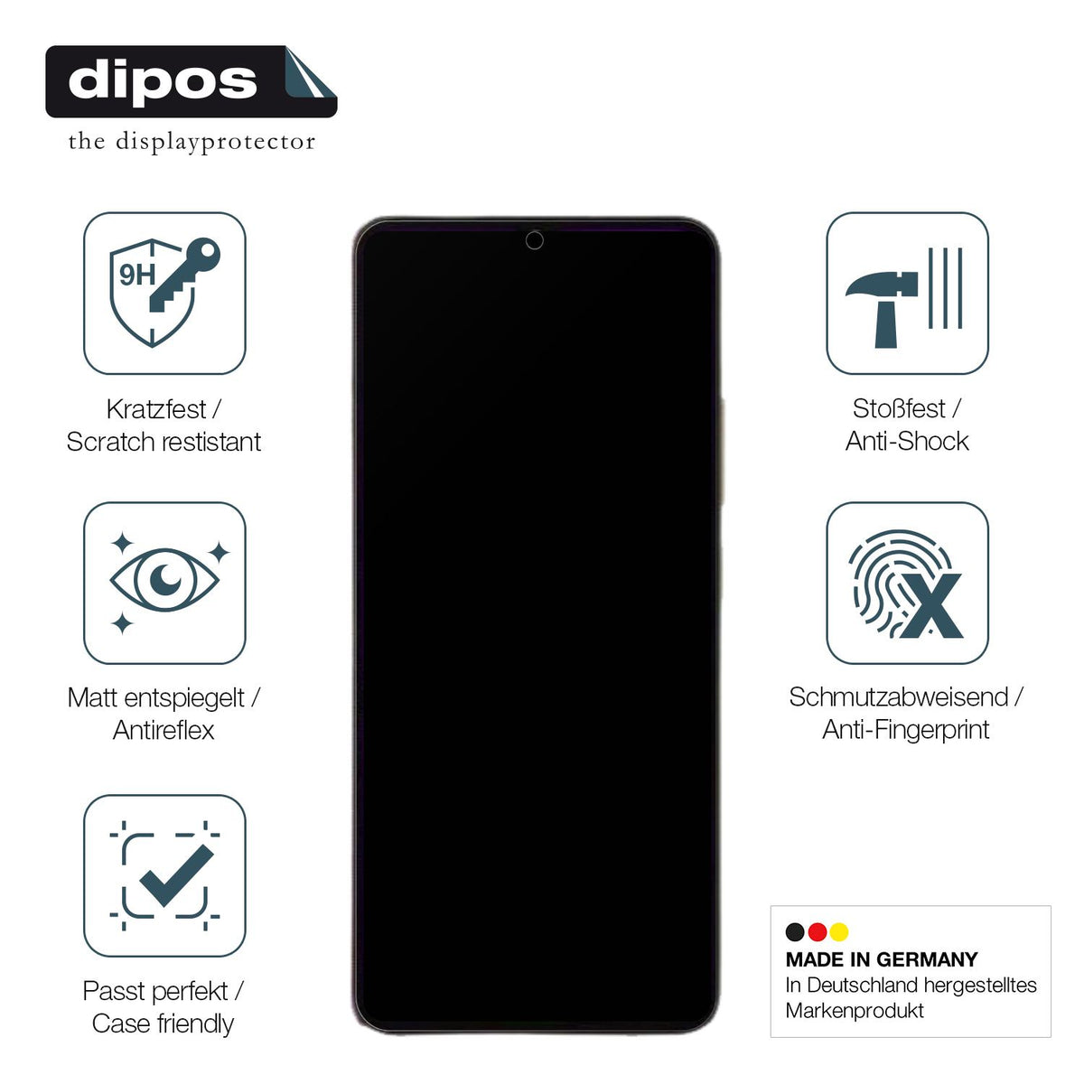 Displayschutz hergestellt in Deutschland, höchste Qualität made in Germany