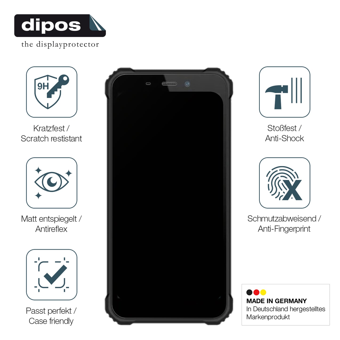 Displayschutz hergestellt in Deutschland, höchste Qualität made in Germany