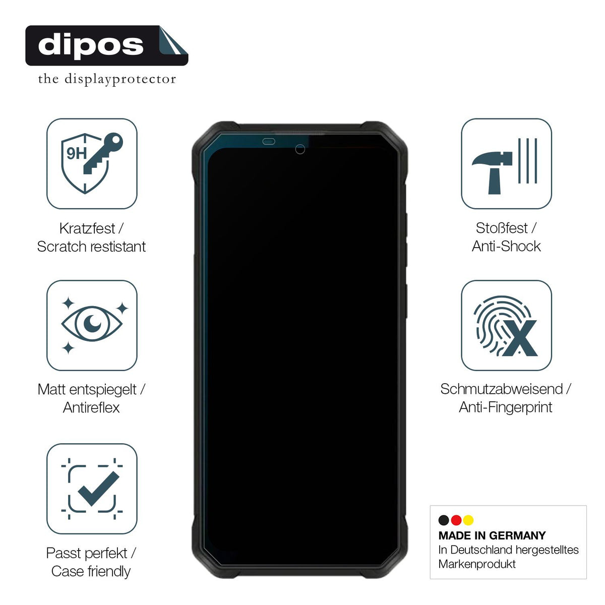 Displayschutz hergestellt in Deutschland, höchste Qualität made in Germany