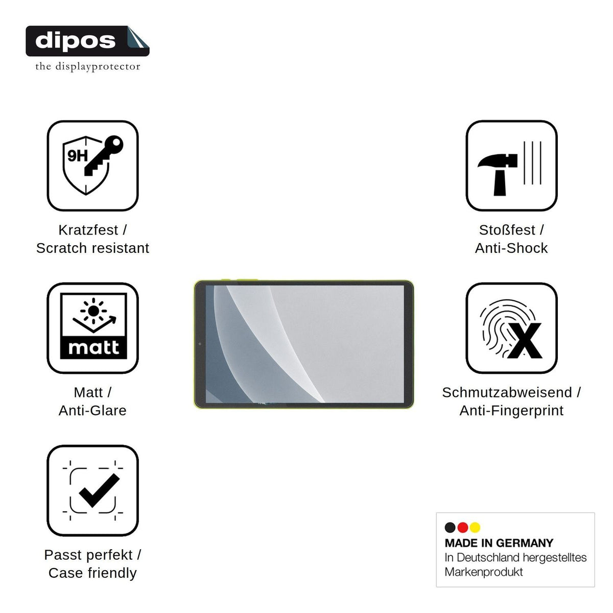 2x Screen Protector for Paitanry Tablet 8.7 matte Flexible Glass 9H dipos