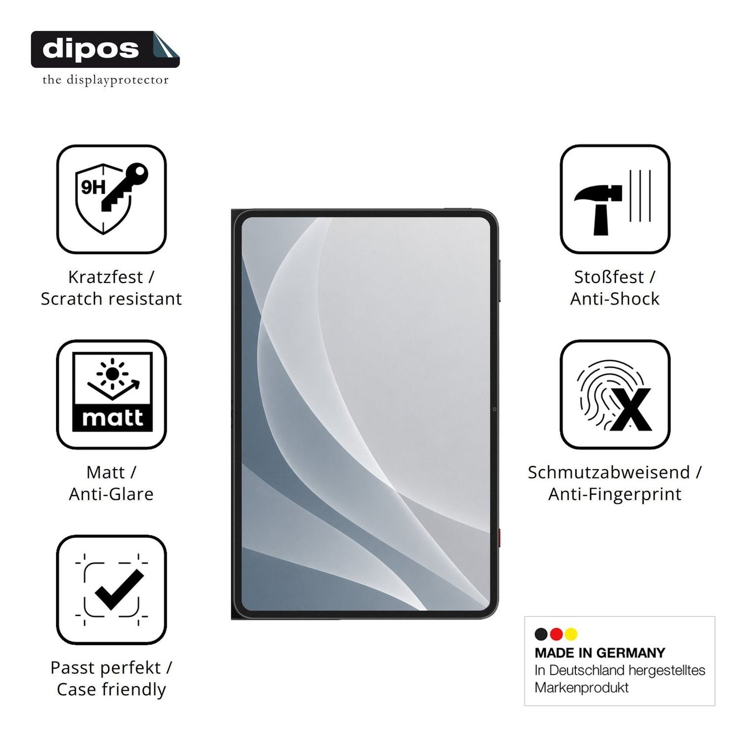 Displayschutz hergestellt in Deutschland, höchste Qualität made in Germany