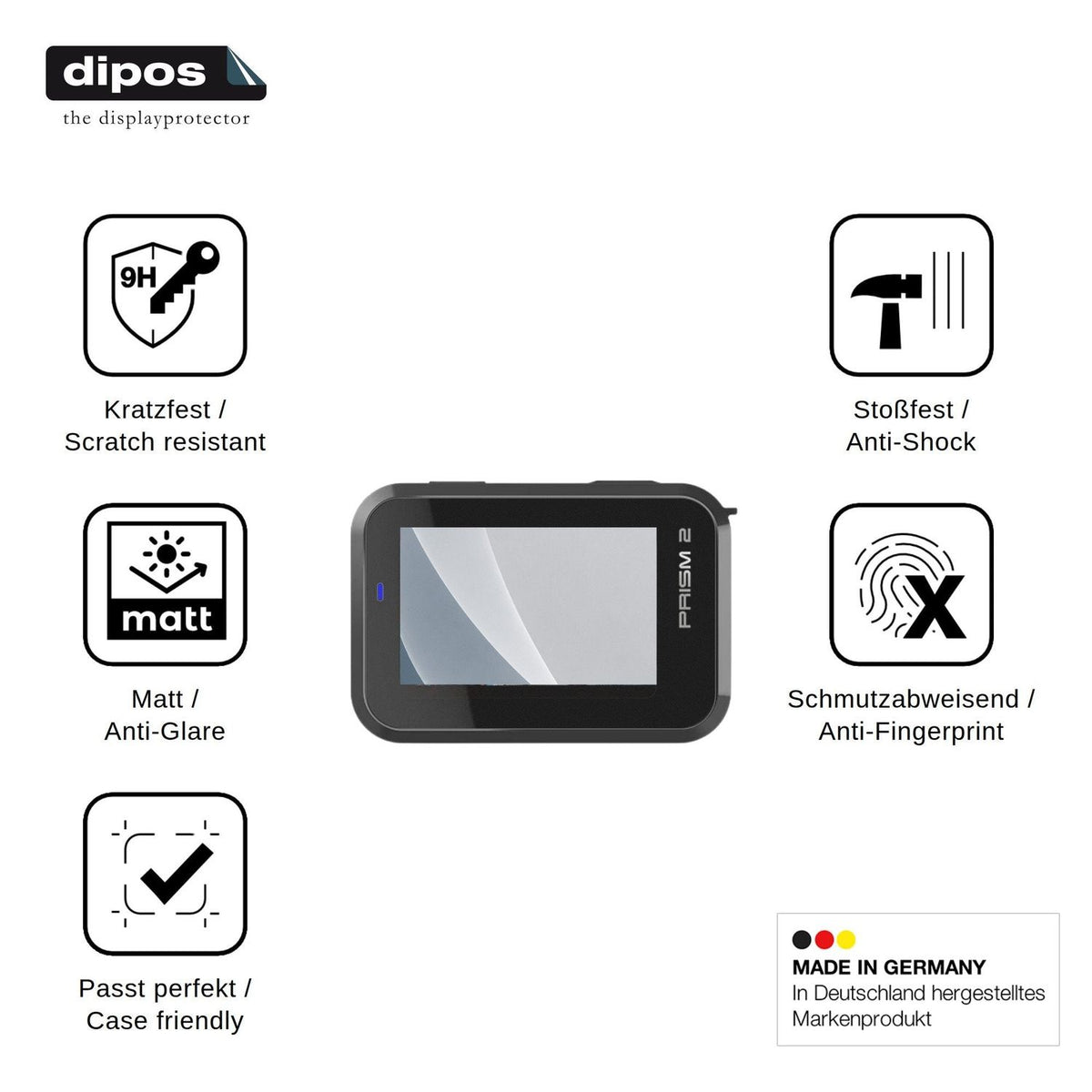 2x Screen Protector for Sena Prism 2 matte Flexible Glass 9H dipos
