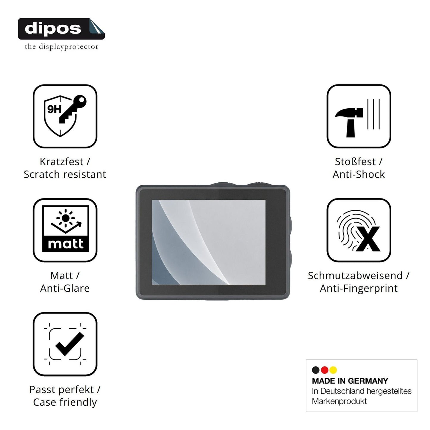 Displayschutz hergestellt in Deutschland, höchste Qualität made in Germany