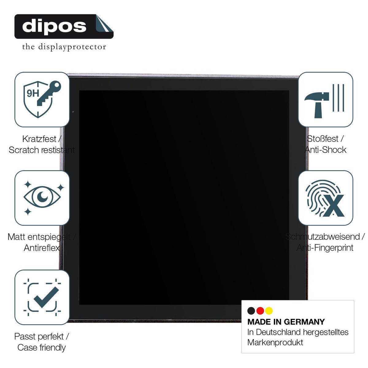 Displayschutz hergestellt in Deutschland, höchste Qualität made in Germany