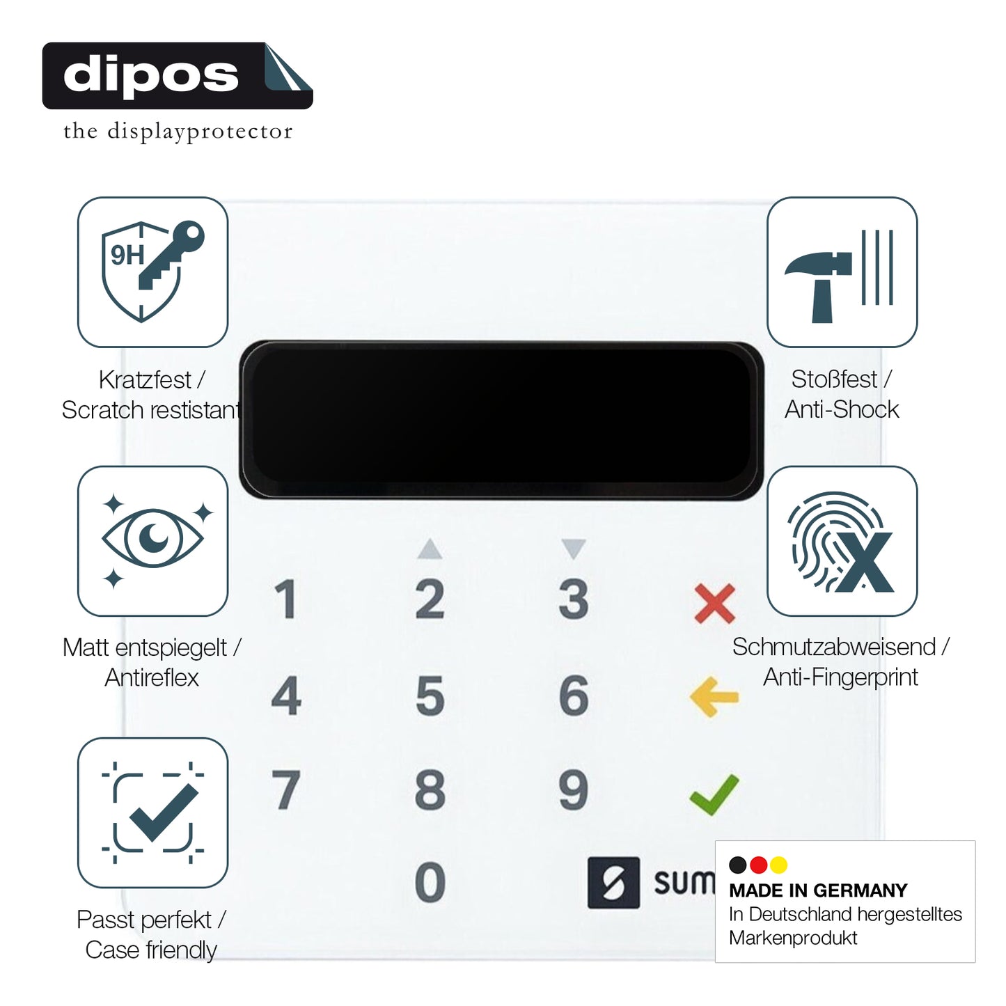 Displayschutz hergestellt in Deutschland, höchste Qualität made in Germany