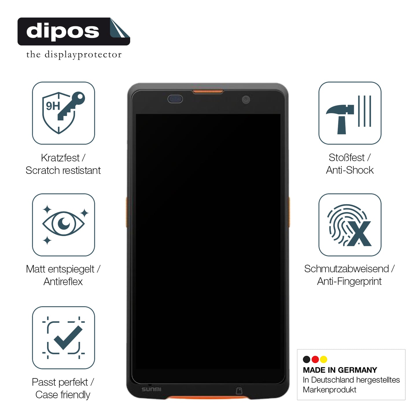 Displayschutz hergestellt in Deutschland, höchste Qualität made in Germany