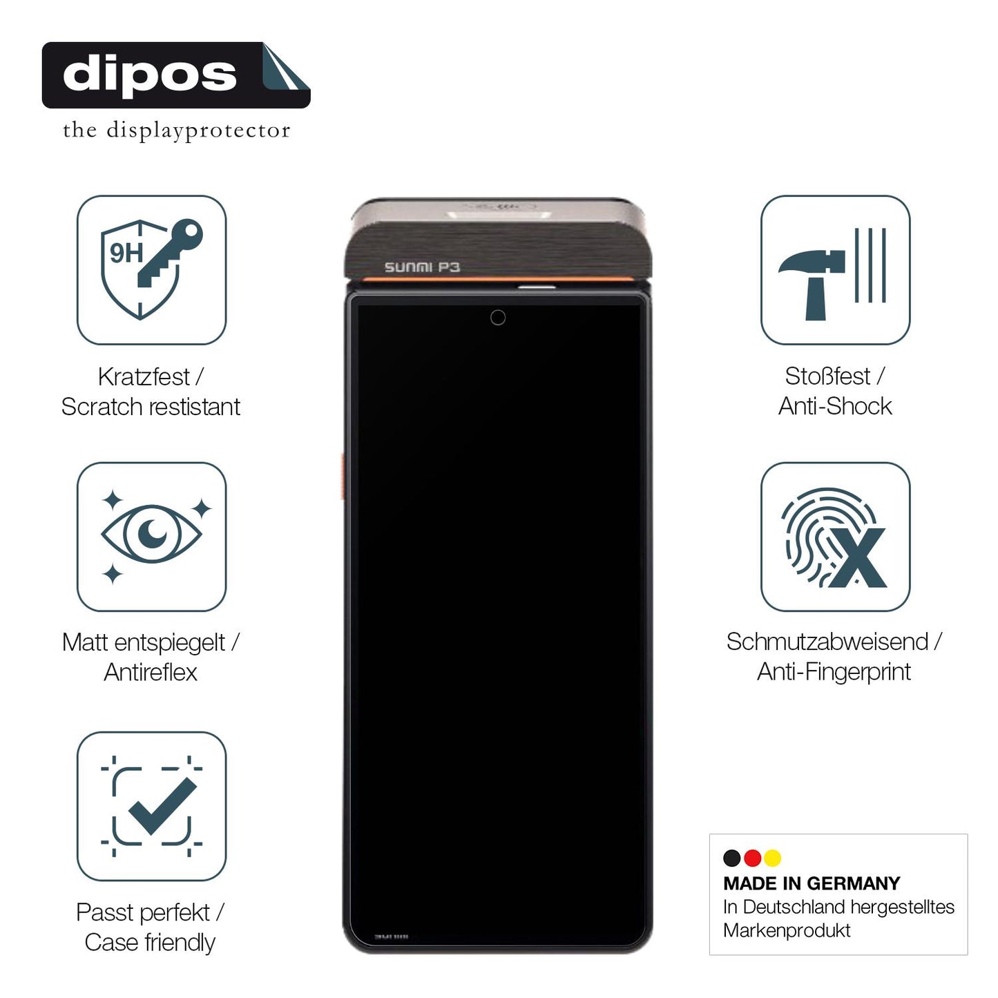 Displayschutz hergestellt in Deutschland, höchste Qualität made in Germany
