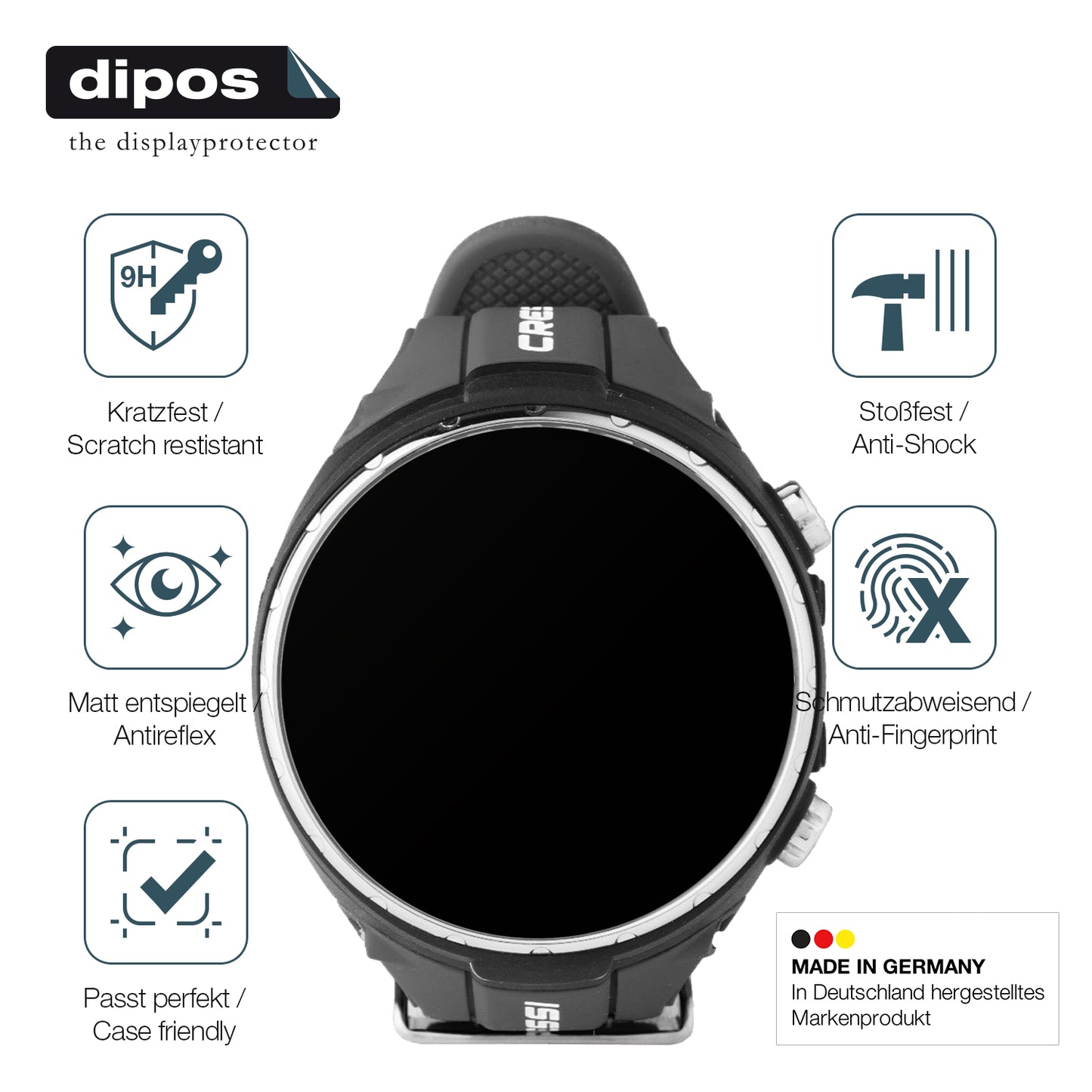 Displayschutz hergestellt in Deutschland, höchste Qualität made in Germany