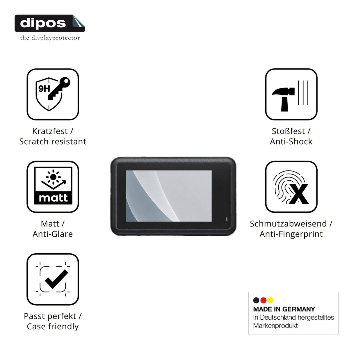 Displayschutz hergestellt in Deutschland, höchste Qualität made in Germany