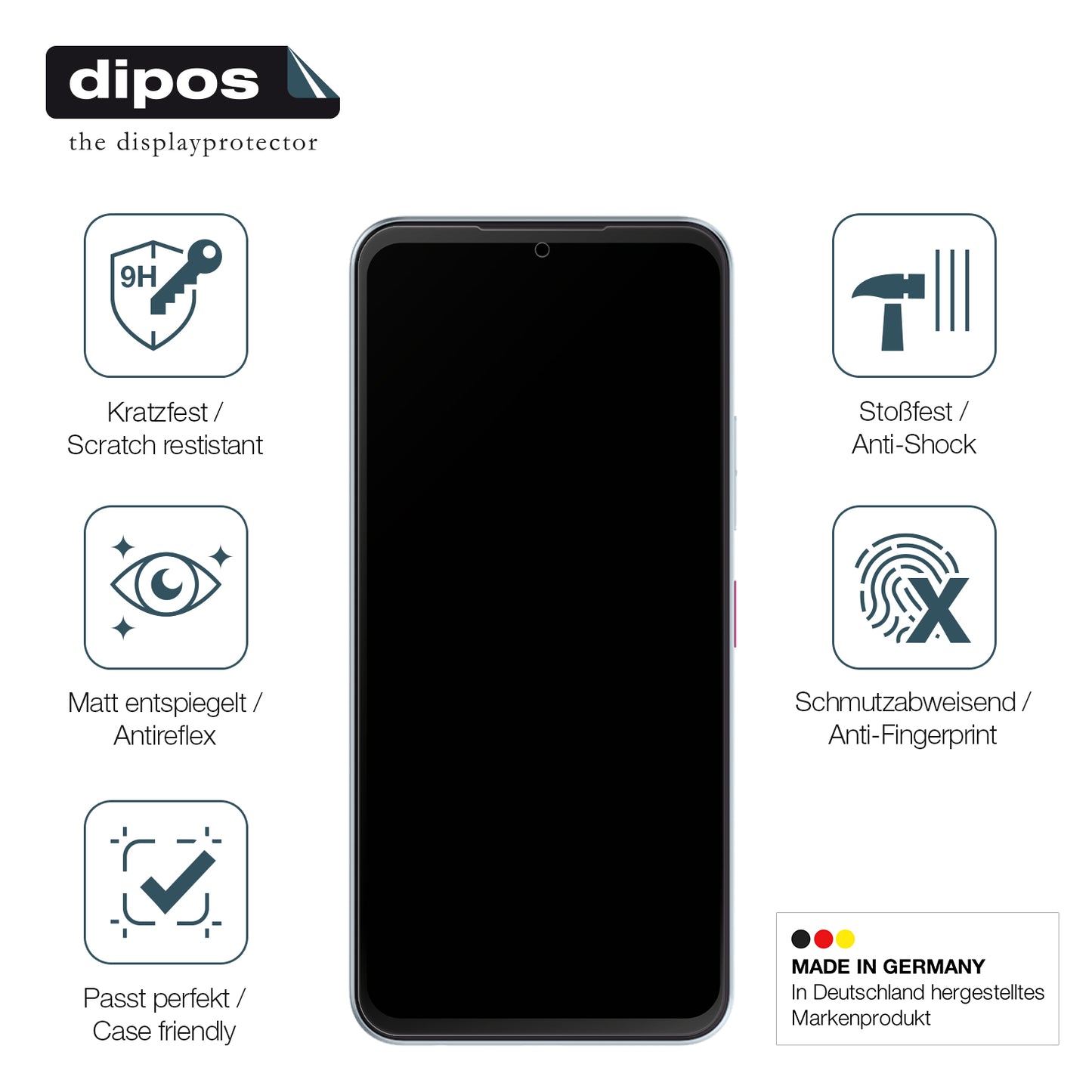 Displayschutz hergestellt in Deutschland, höchste Qualität made in Germany
