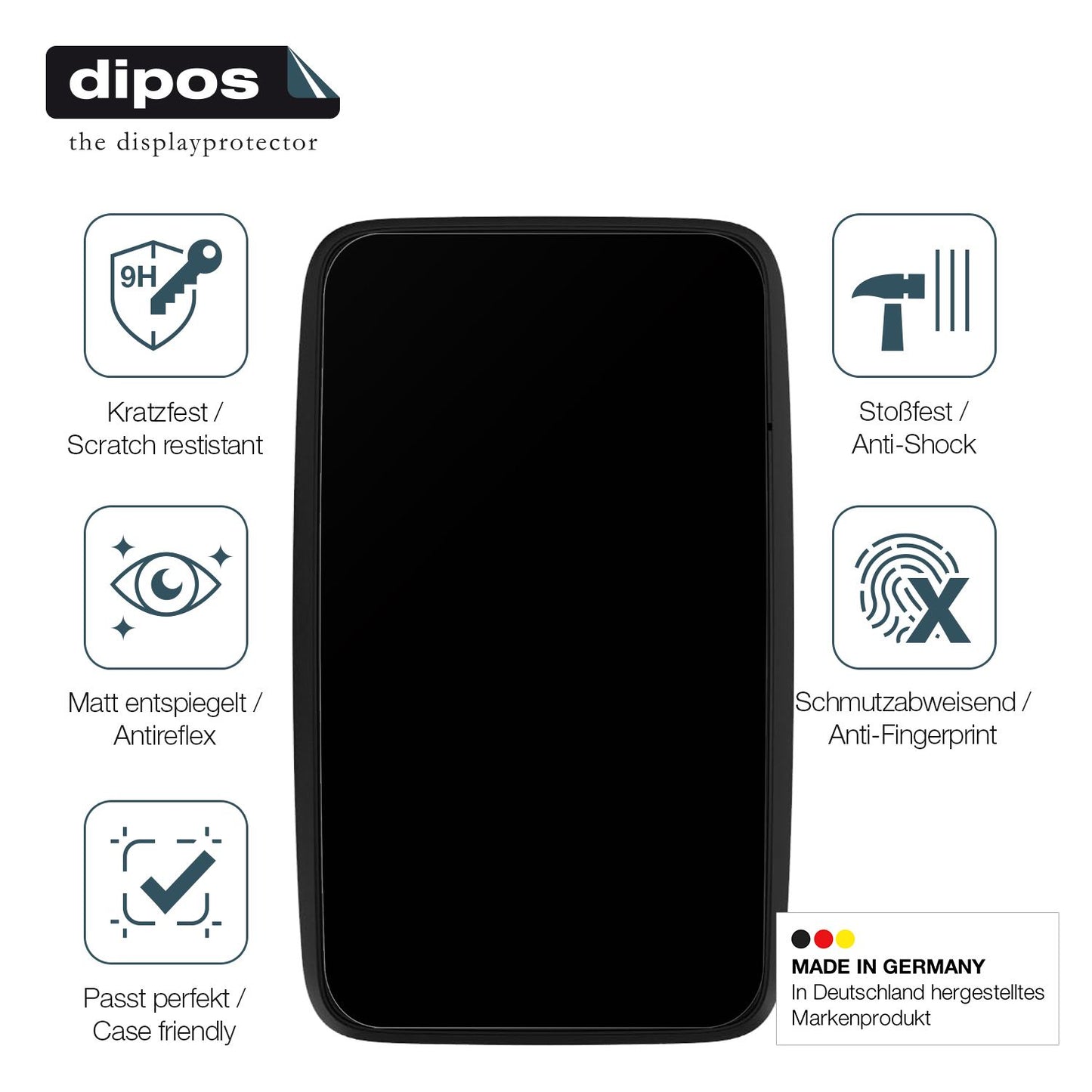 Displayschutz hergestellt in Deutschland, höchste Qualität made in Germany