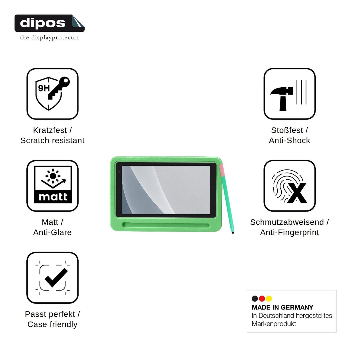 2x Screen Protector for TT.KIDS K06 matte Flexible Glass 9H dipos