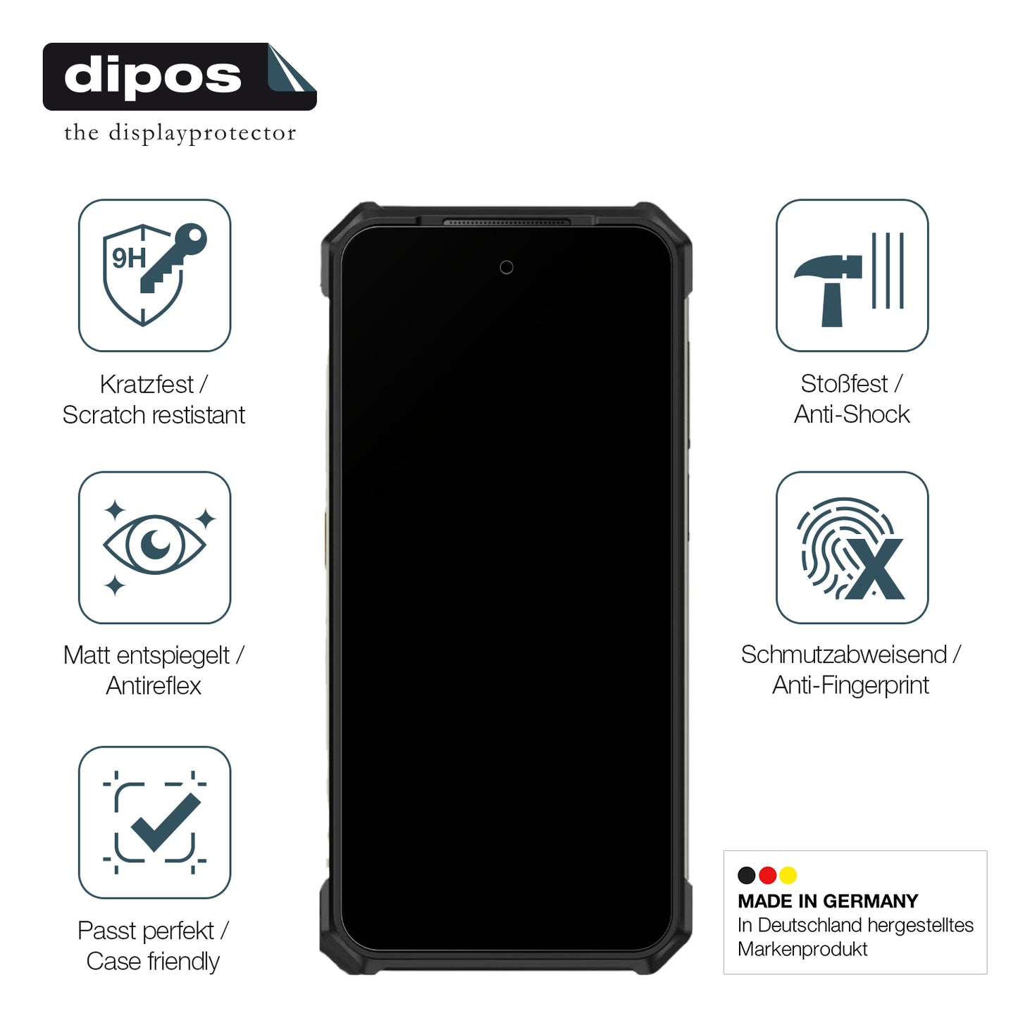 Displayschutz hergestellt in Deutschland, höchste Qualität made in Germany