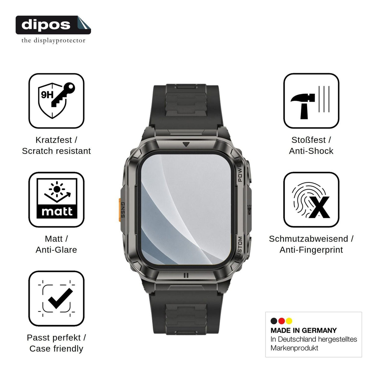 2x Screen Protector for Ulefone Armor Watch Ultra matte Flexible Glass 9H dipos