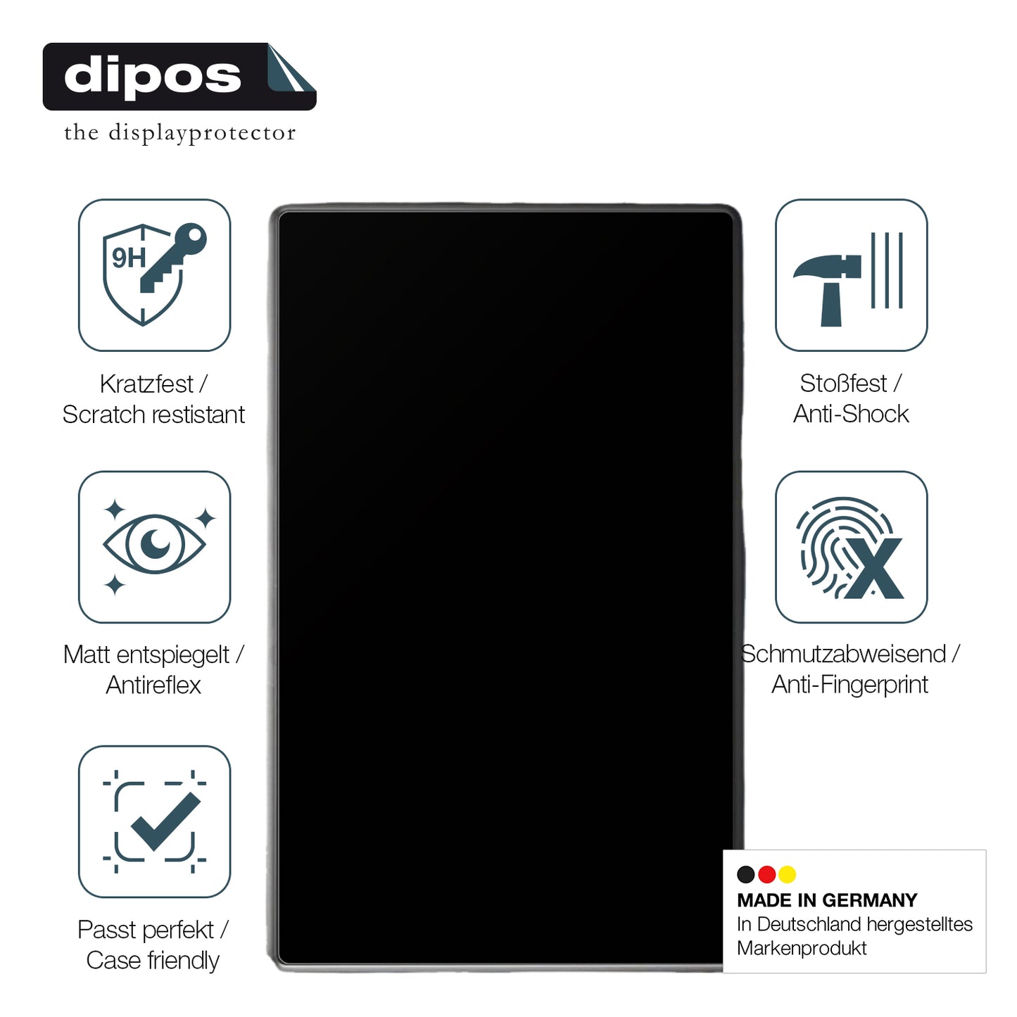 Displayschutz hergestellt in Deutschland, höchste Qualität made in Germany