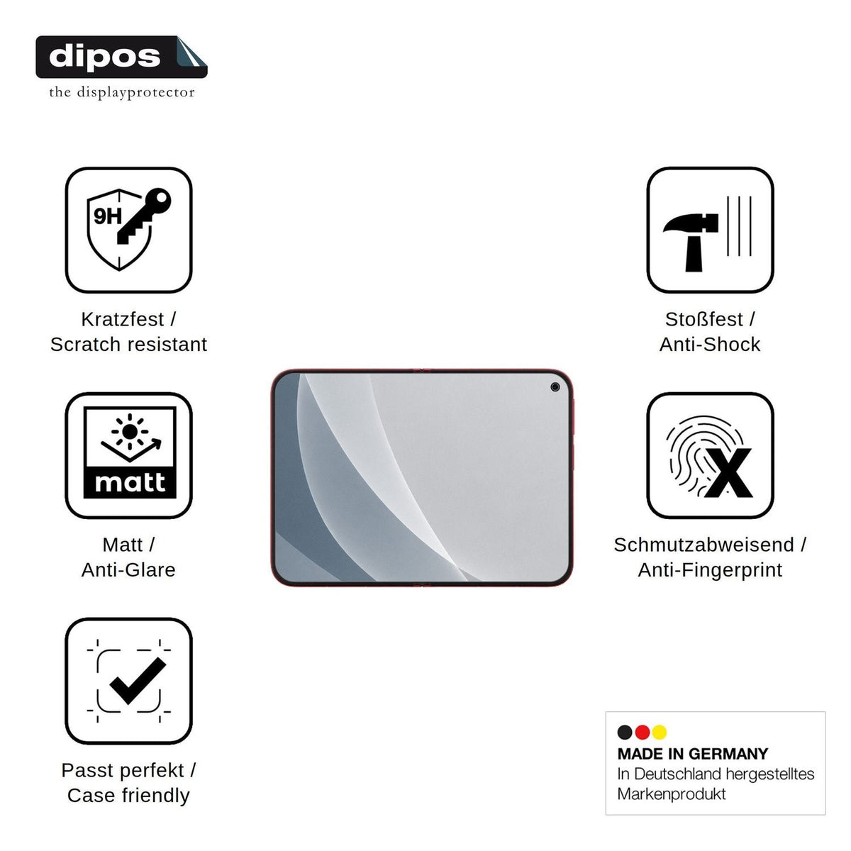2x Screen Protector for Xiaomi 18 Fold Inside matte Flexible Glass 9H dipos