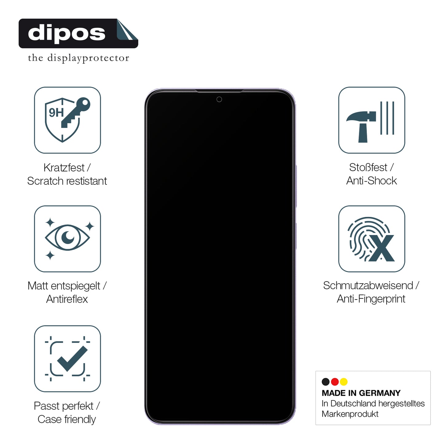 Displayschutz hergestellt in Deutschland, höchste Qualität made in Germany
