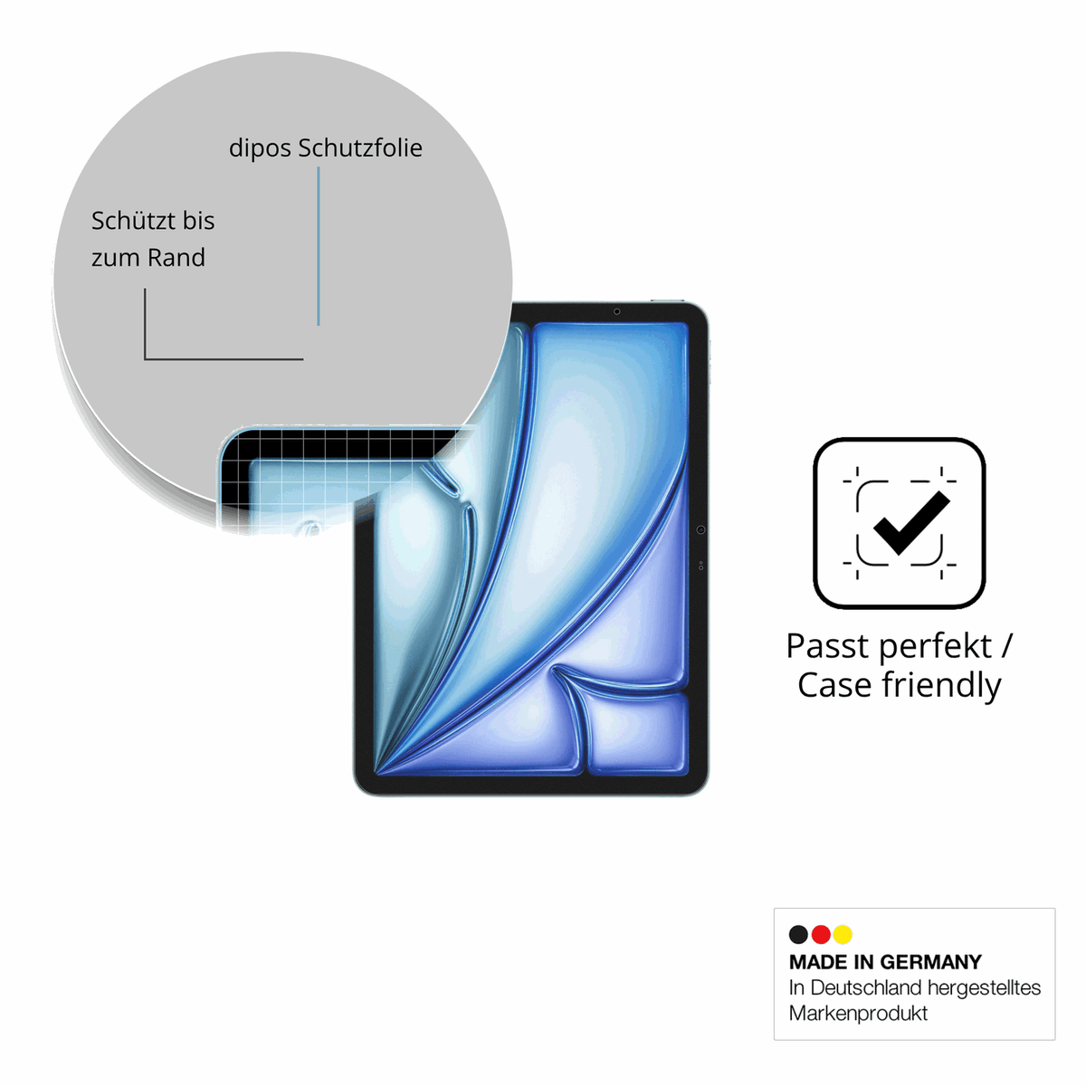2x Screen Protector for Apple iPad Air M4 13 Zoll 2026 matte Flexible Glass 9H