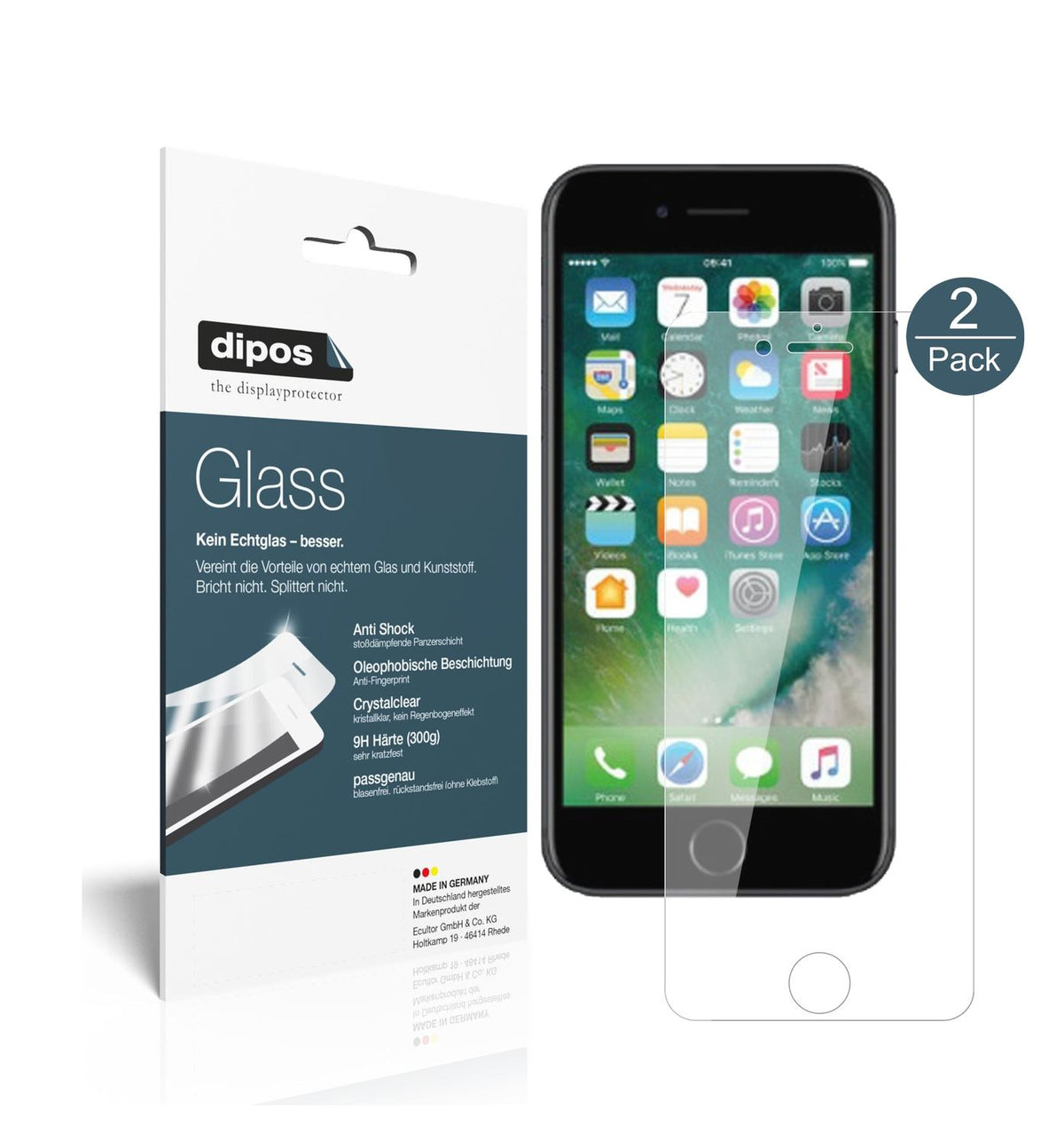 Perfekte Passform und ultimative Qualität: Unser 9H Panzerglas bietet Schutz für Apple-iPhone 7S