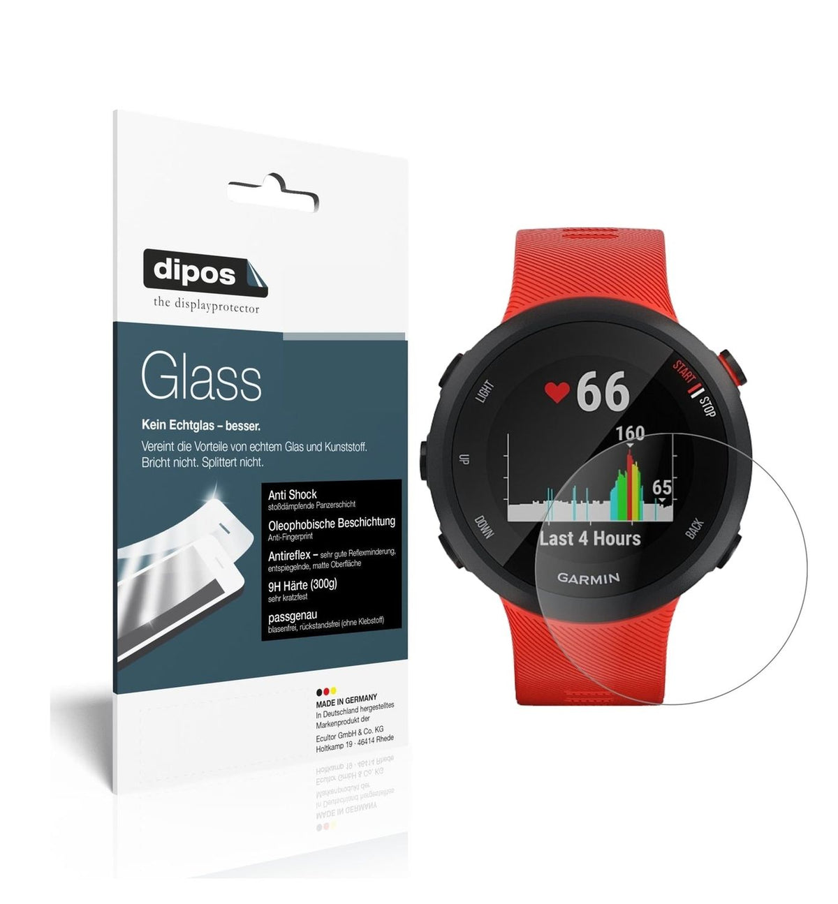 Screen Protector for Garmin Forerunner 45 S matte Flexible Glass 9H dipos