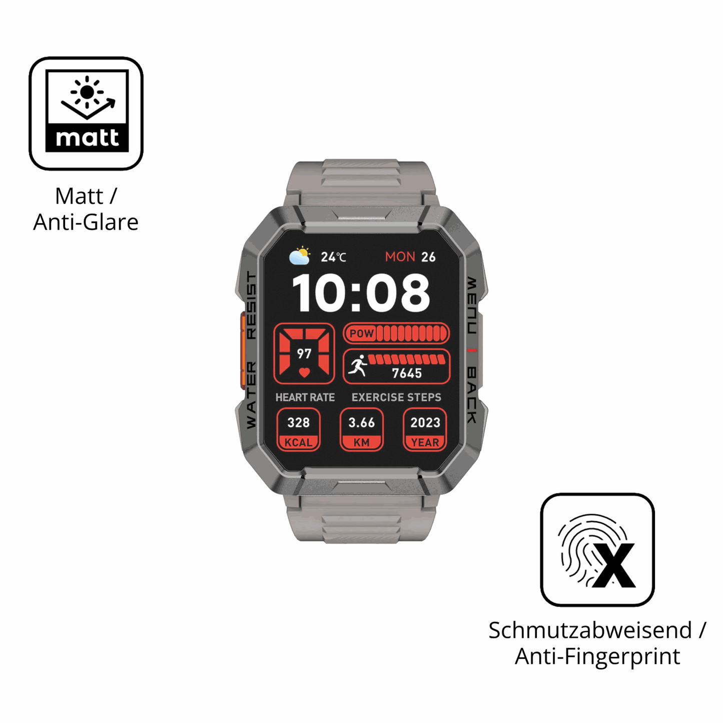 6x Screen Protector for Blackview W60 Smartwatch 2.01 Zoll Protection Anti