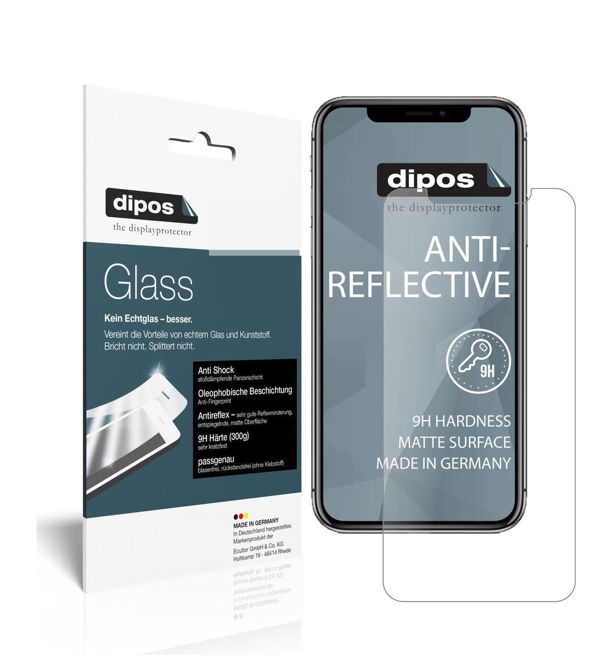 9H Matte Screen Protector for Apple iPhone 11 Pro Max – Anti-Glare, Shatterproof | dipos