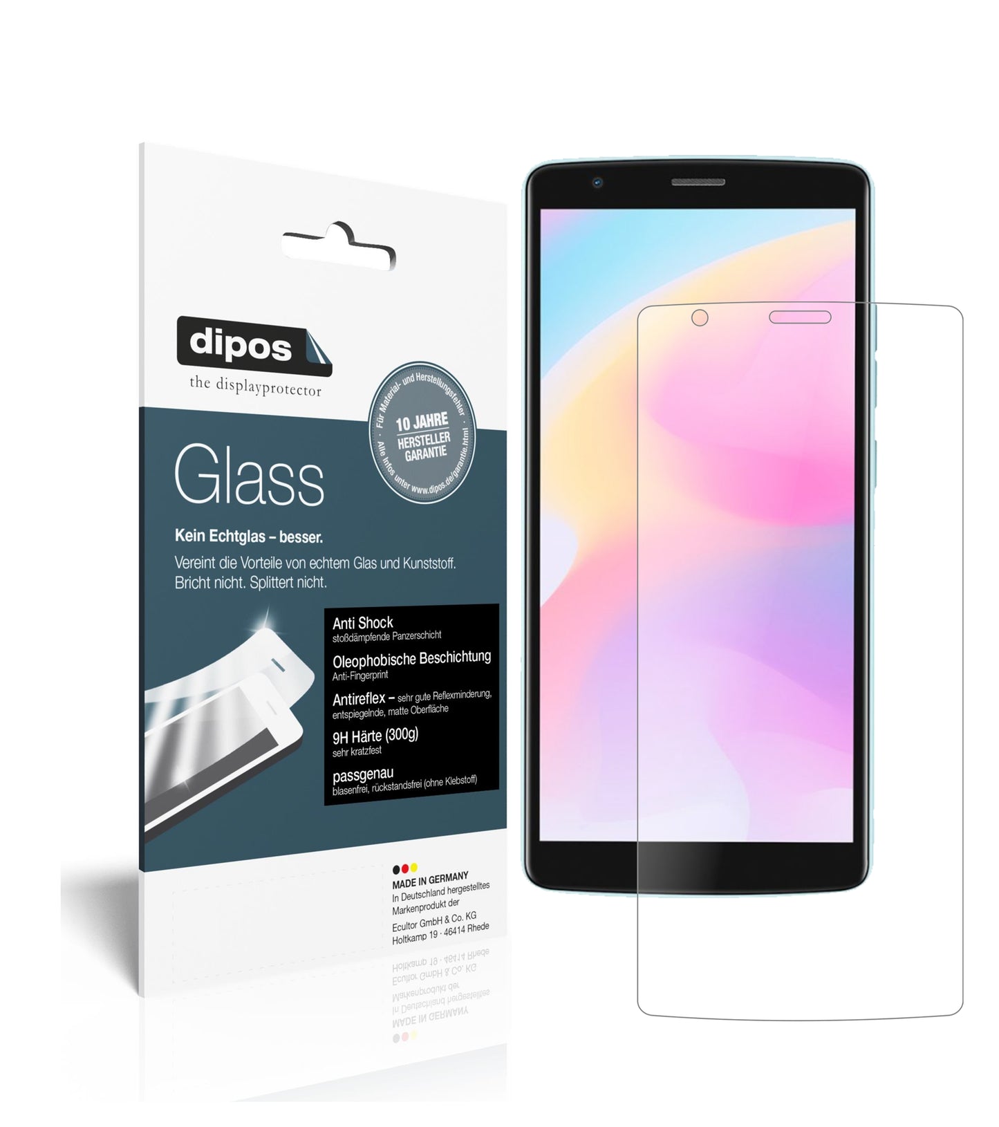 Mattes Panzerglas: Schutz vor Brüchen, Fingerabdrücken und Bildschirmblendung für Blackview-A20 Pro