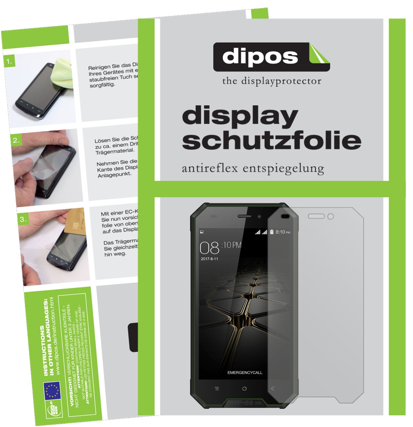 Mattes Panzerglas: Entspiegelte, dünne Folie, Fingerabdruckresistenz und Bildschirmschutz für Blackview-BV4000