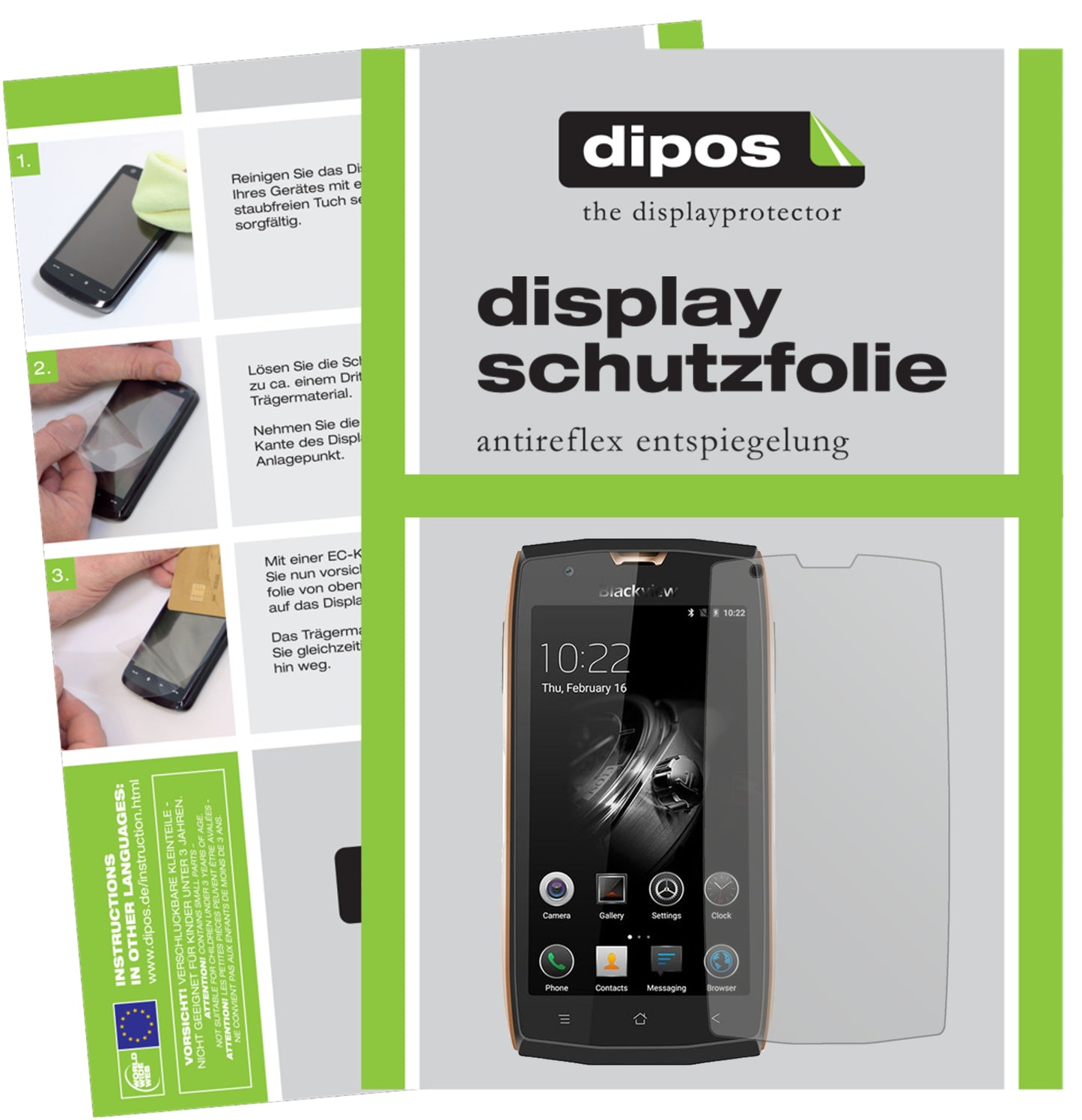 Mattes Panzerglas: Entspiegelte, dünne Folie, Fingerabdruckresistenz und Bildschirmschutz für Blackview-BV7000