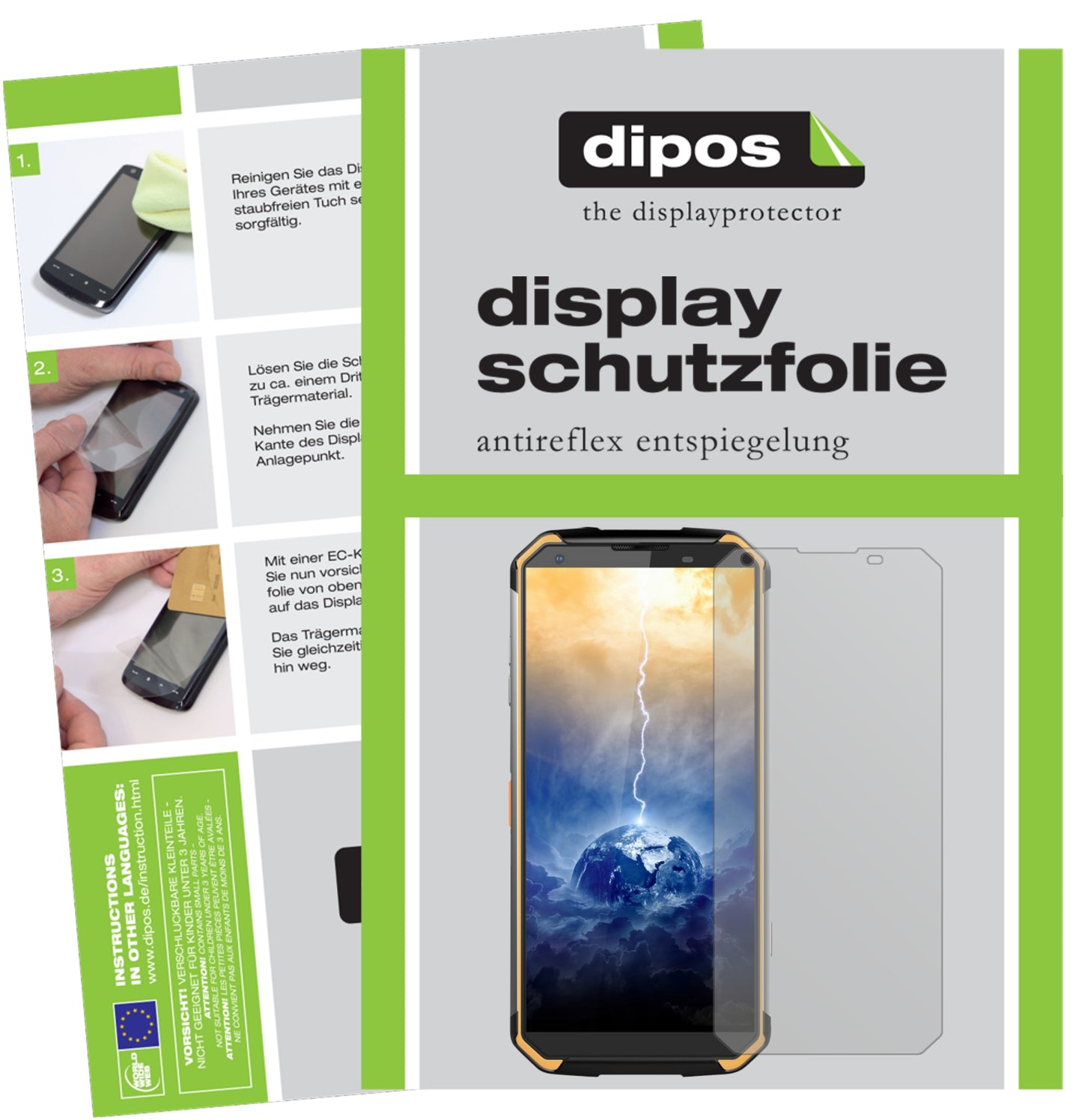 Mattes Panzerglas: Entspiegelte, dünne Folie, Fingerabdruckresistenz und Bildschirmschutz für Blackview-BV9500