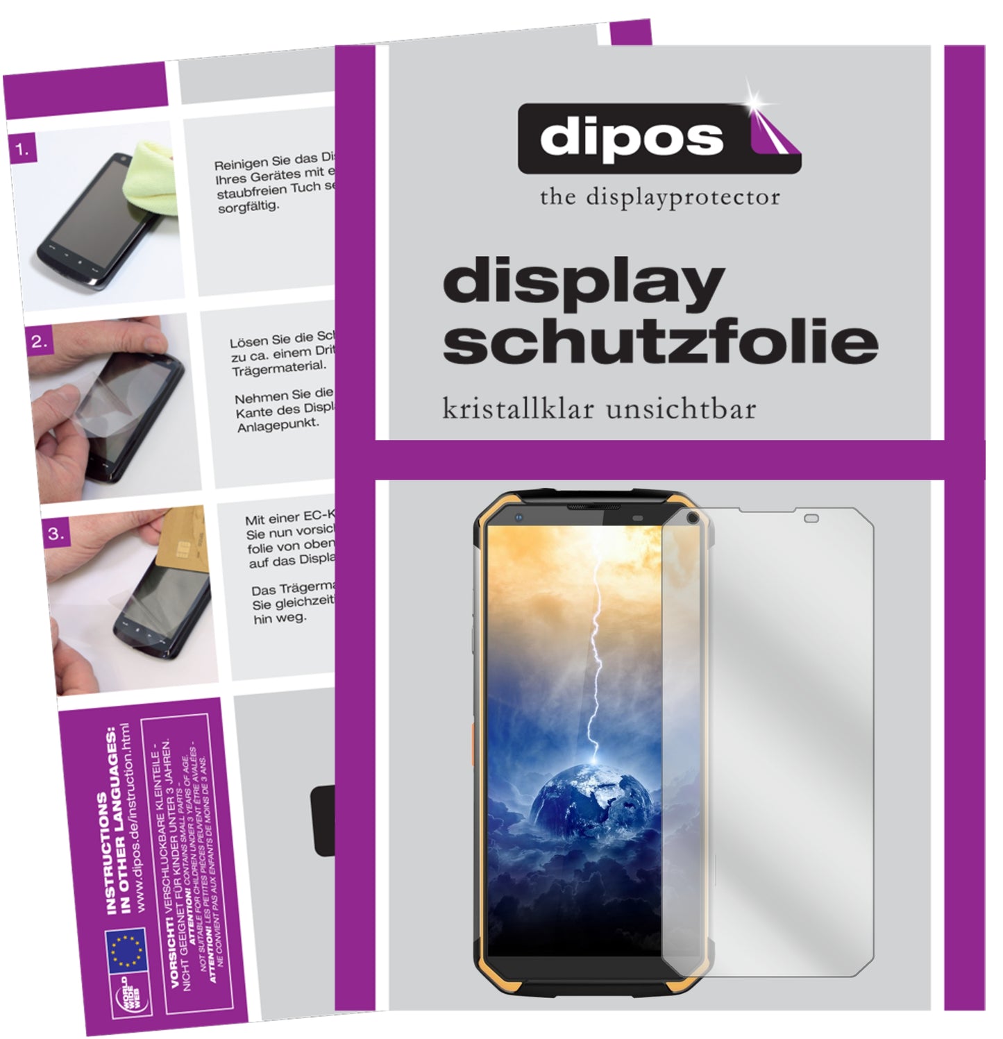 Kristallklare, dünne Schutzfolie: Kratzfest & passgenau für Blackview-BV9500