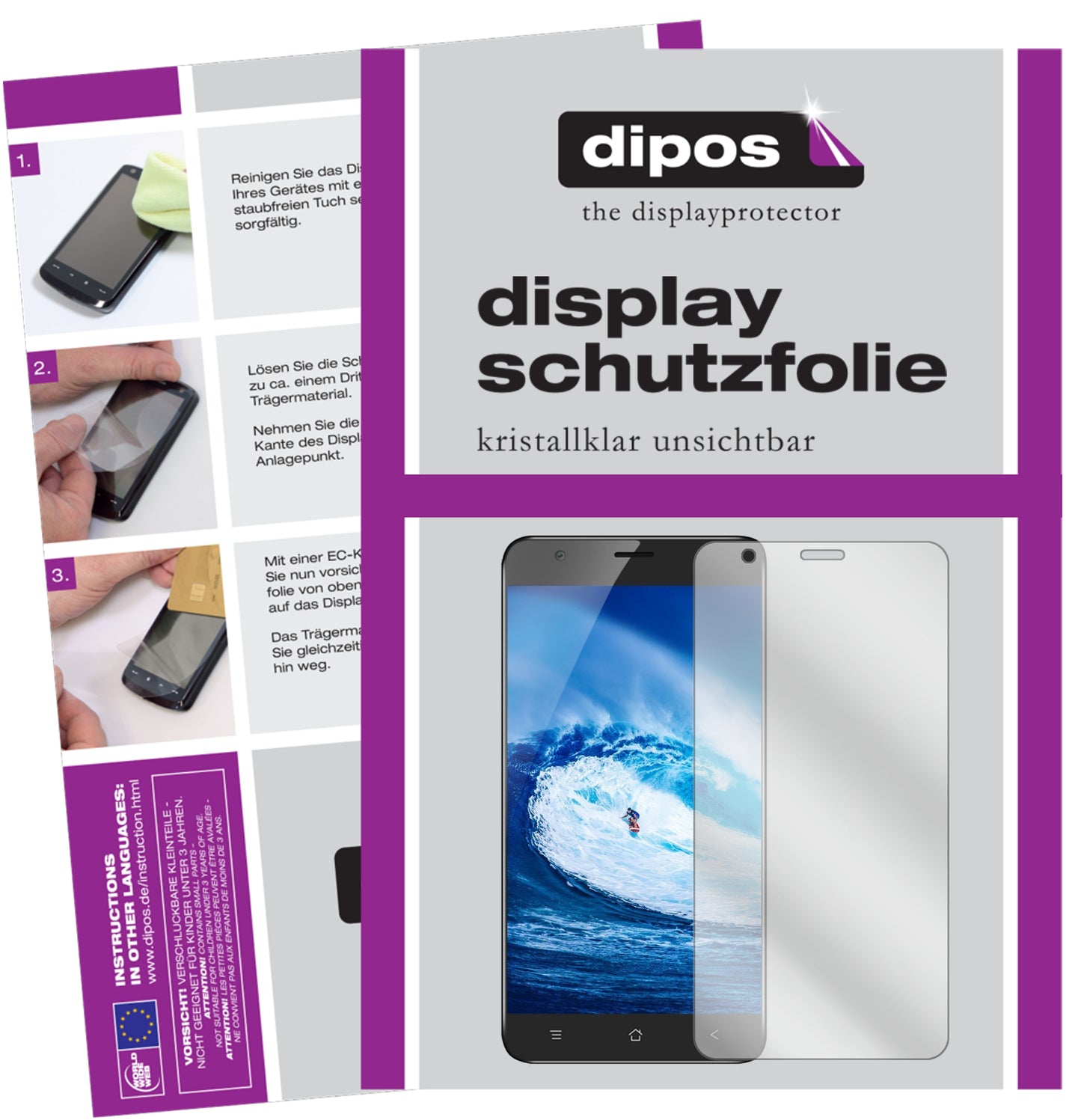 Kristallklare, dünne Schutzfolie: Kratzfest & passgenau für Blackview-E7s