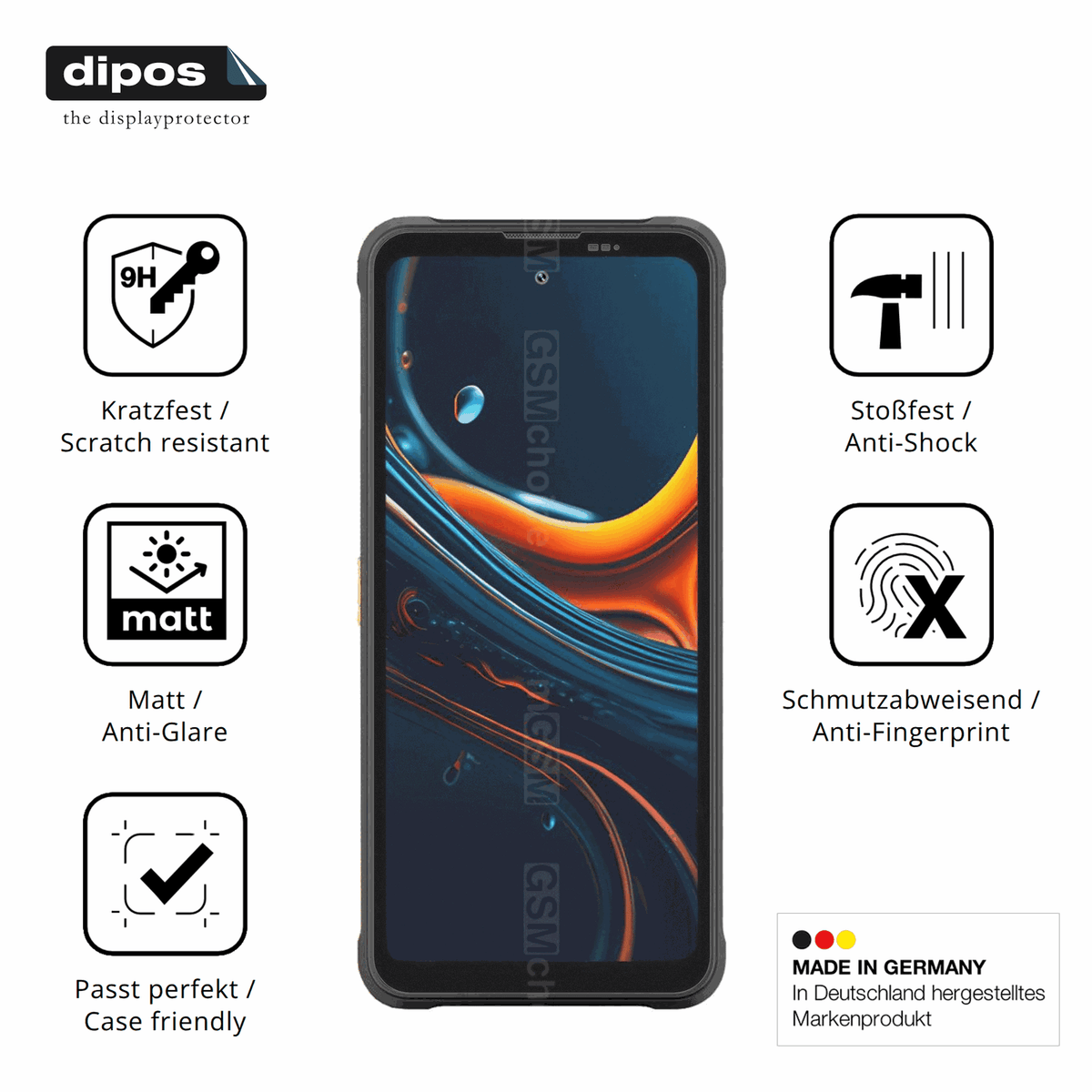 Displayschutz hergestellt in Deutschland, höchste Qualität made in Germany