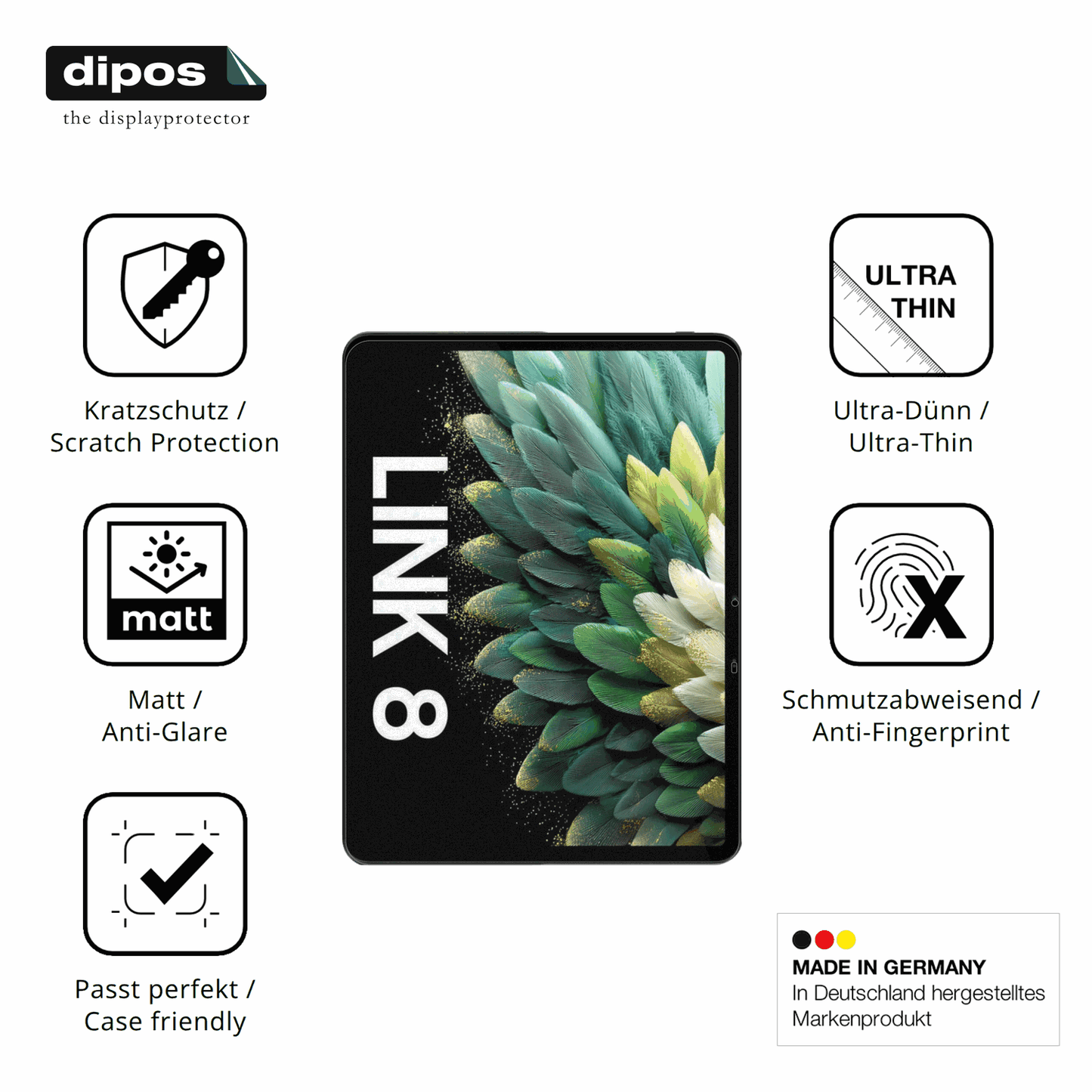2x Screen Protector for Blackview Link 8 Protection Anti Glare dipos