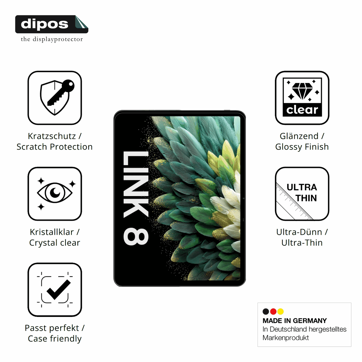 2x Screen Protector for Blackview Link 8 Protection Crystal Clear dipos