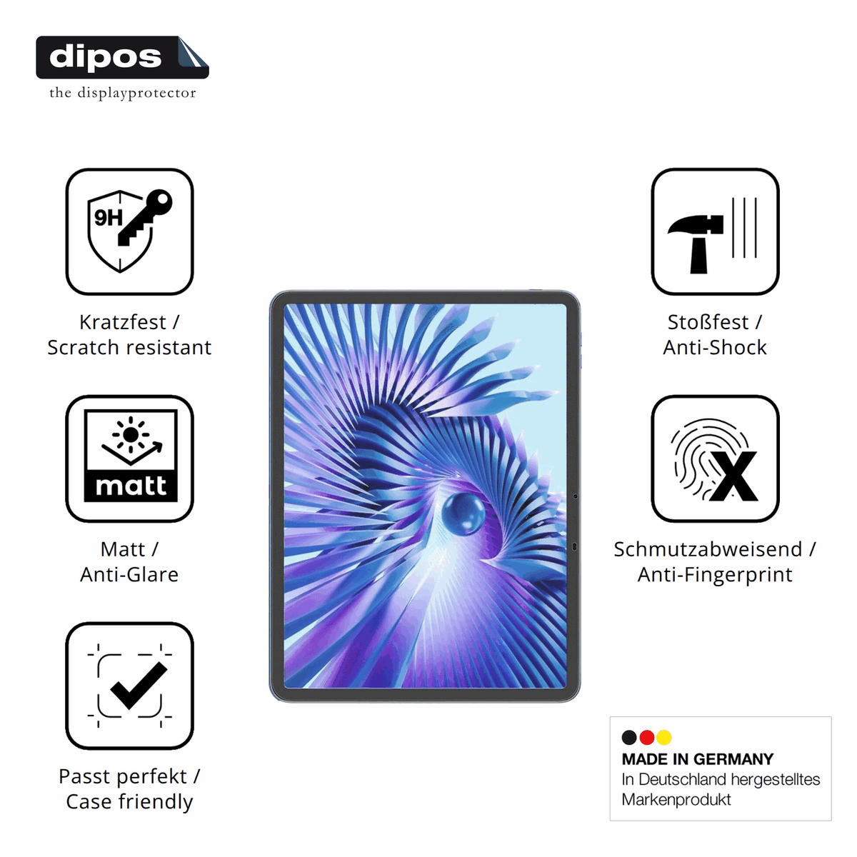Displayschutz hergestellt in Deutschland, höchste Qualität made in Germany