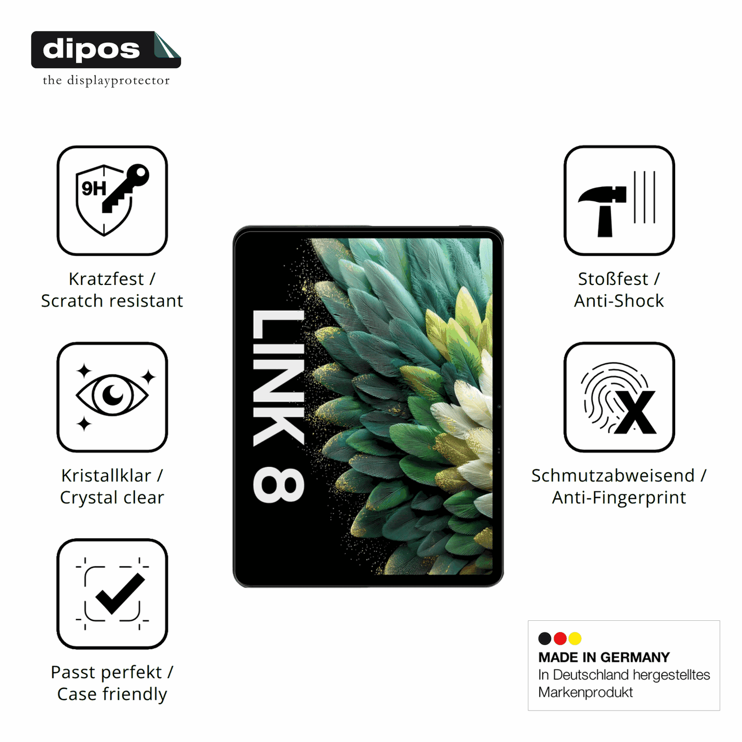 2x Screen Protector for Blackview Link 8 Flexible Glass 9H dipos