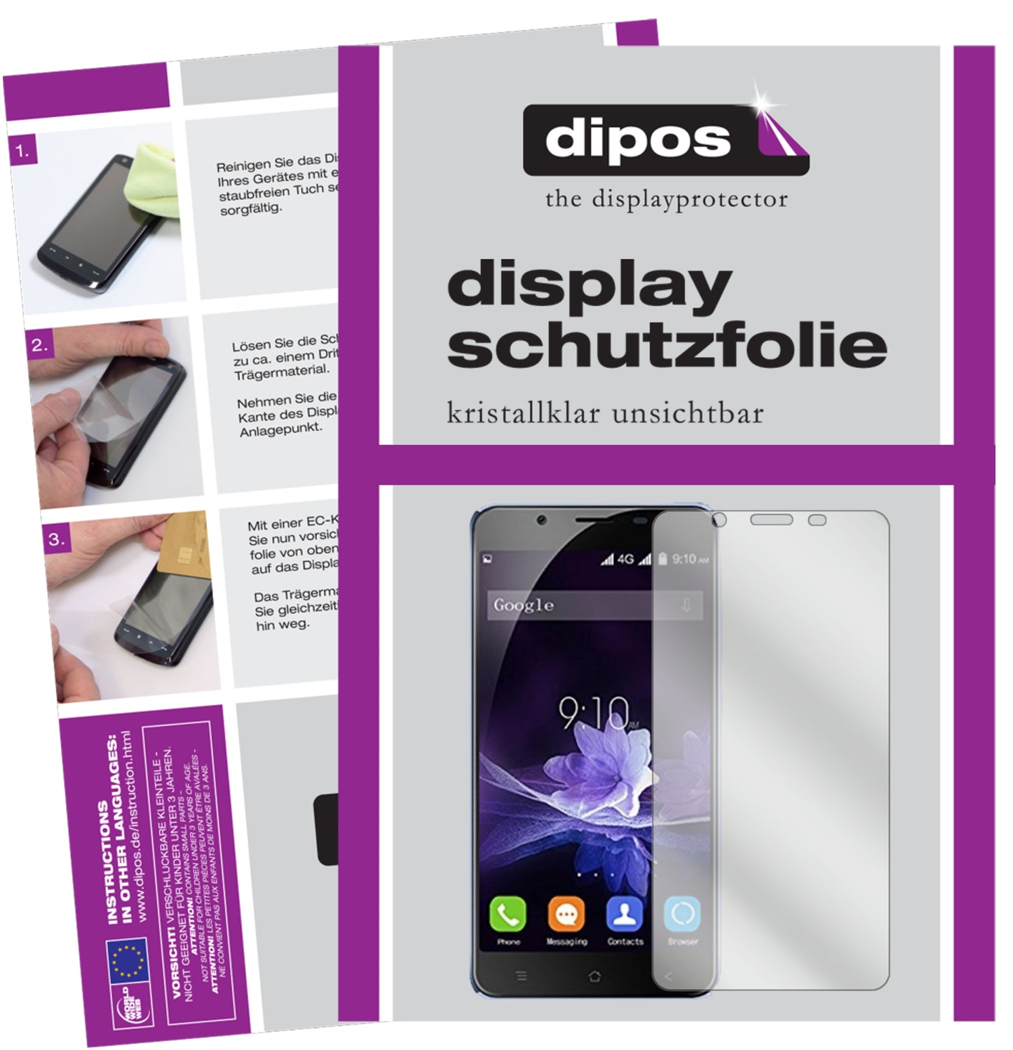 Kristallklare, dünne Schutzfolie: Kratzfest & passgenau für Blackview-P2