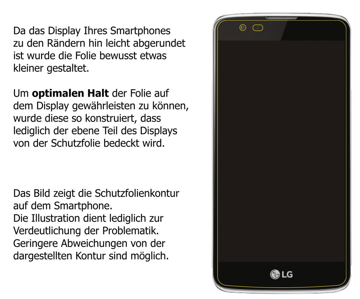 Privatsphäre-Schutz durch Sichtschutz-Folie passend zugeschnitten für LG Phoenix 2