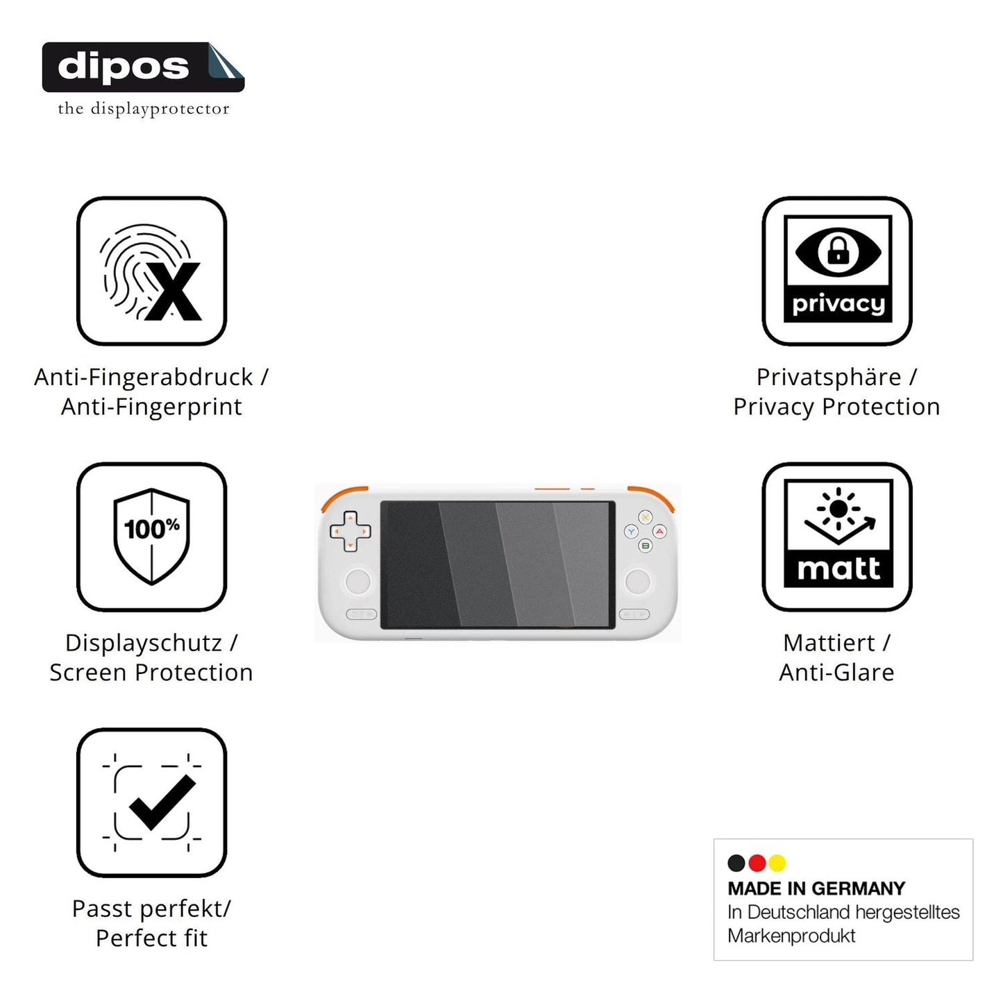 Privatsphäre-Schutz durch Sichtschutz-Folie passend zugeschnitten für Mangmi Air X 5.5 Zoll