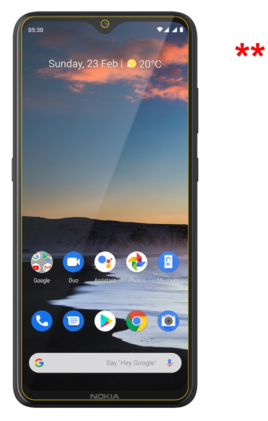 Dünne und klare Folie passend zugeschnitten für Nokia 46086
