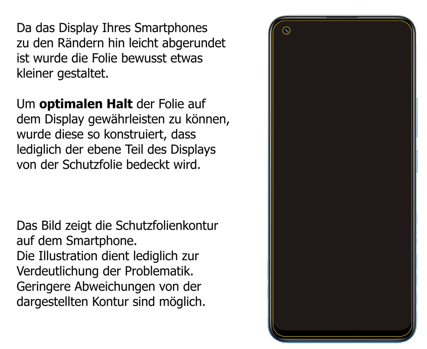 Privatsphäre-Schutz durch Sichtschutz-Folie passend zugeschnitten für Oppo Realme 8 Pro