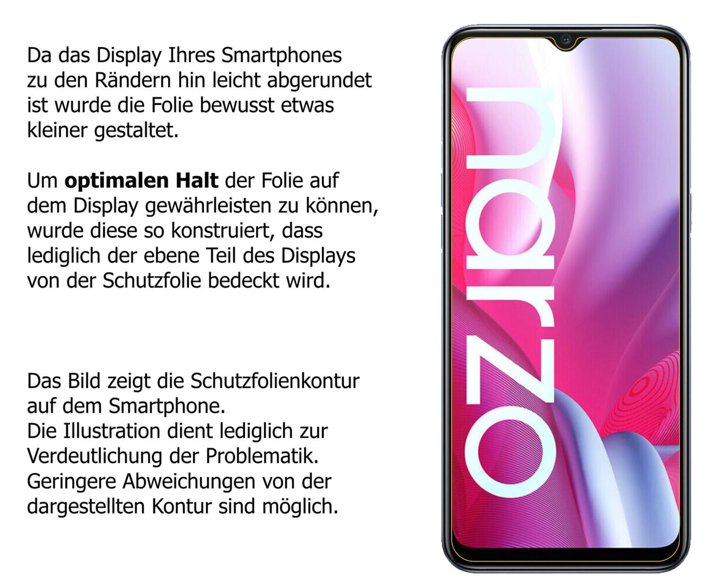 Privatsphäre-Schutz durch Sichtschutz-Folie passend zugeschnitten für Oppo Realme Narzo 20A